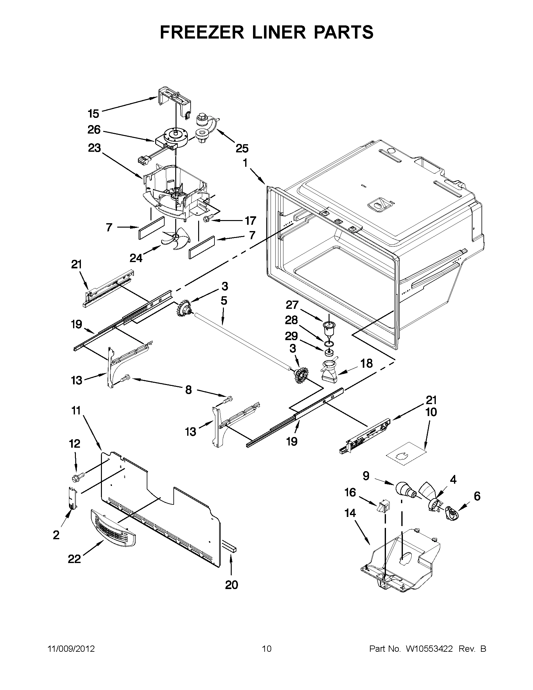 05 - FREEZER LINER PARTS