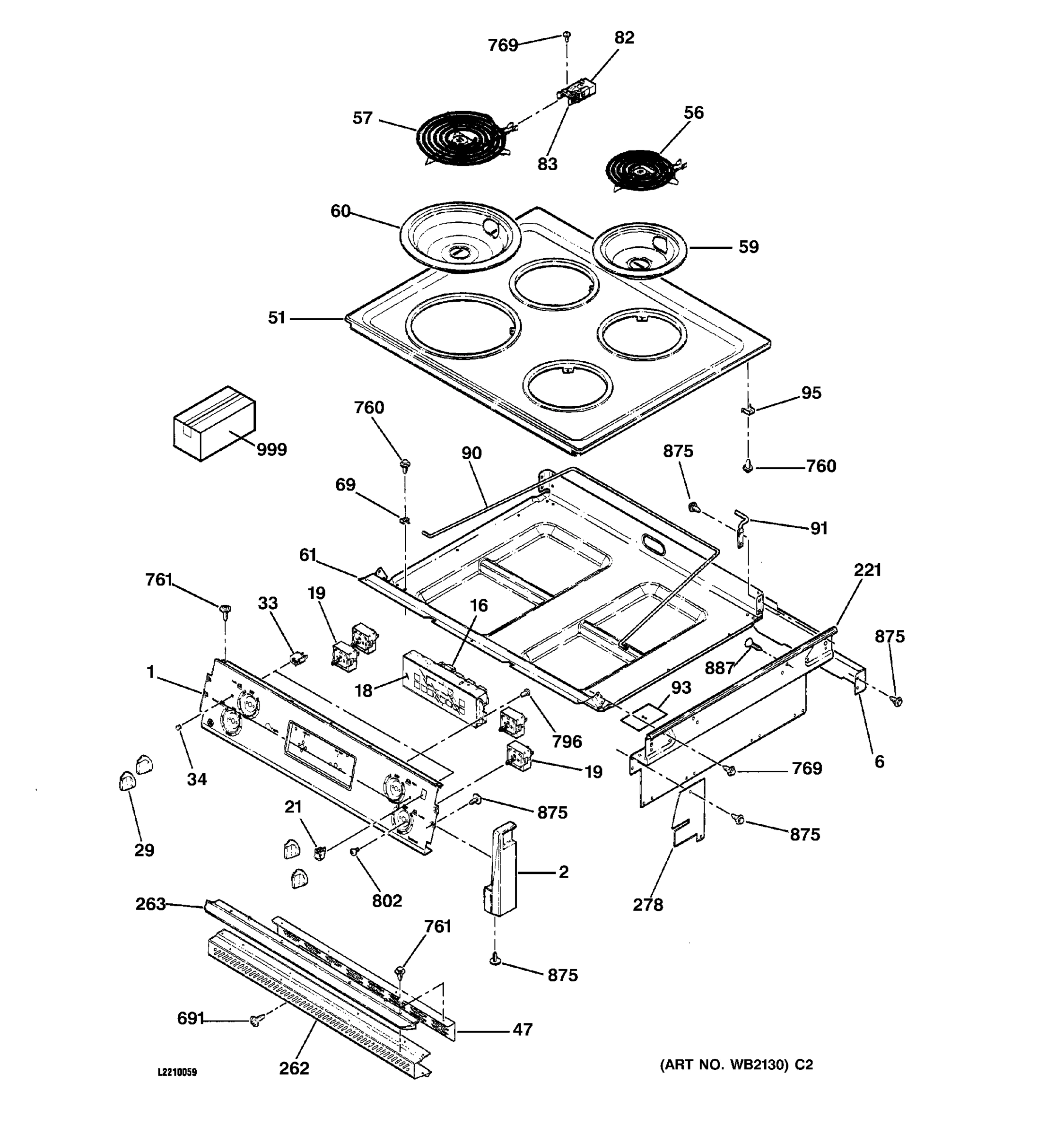 CONTROL PANEL & COOKTOP