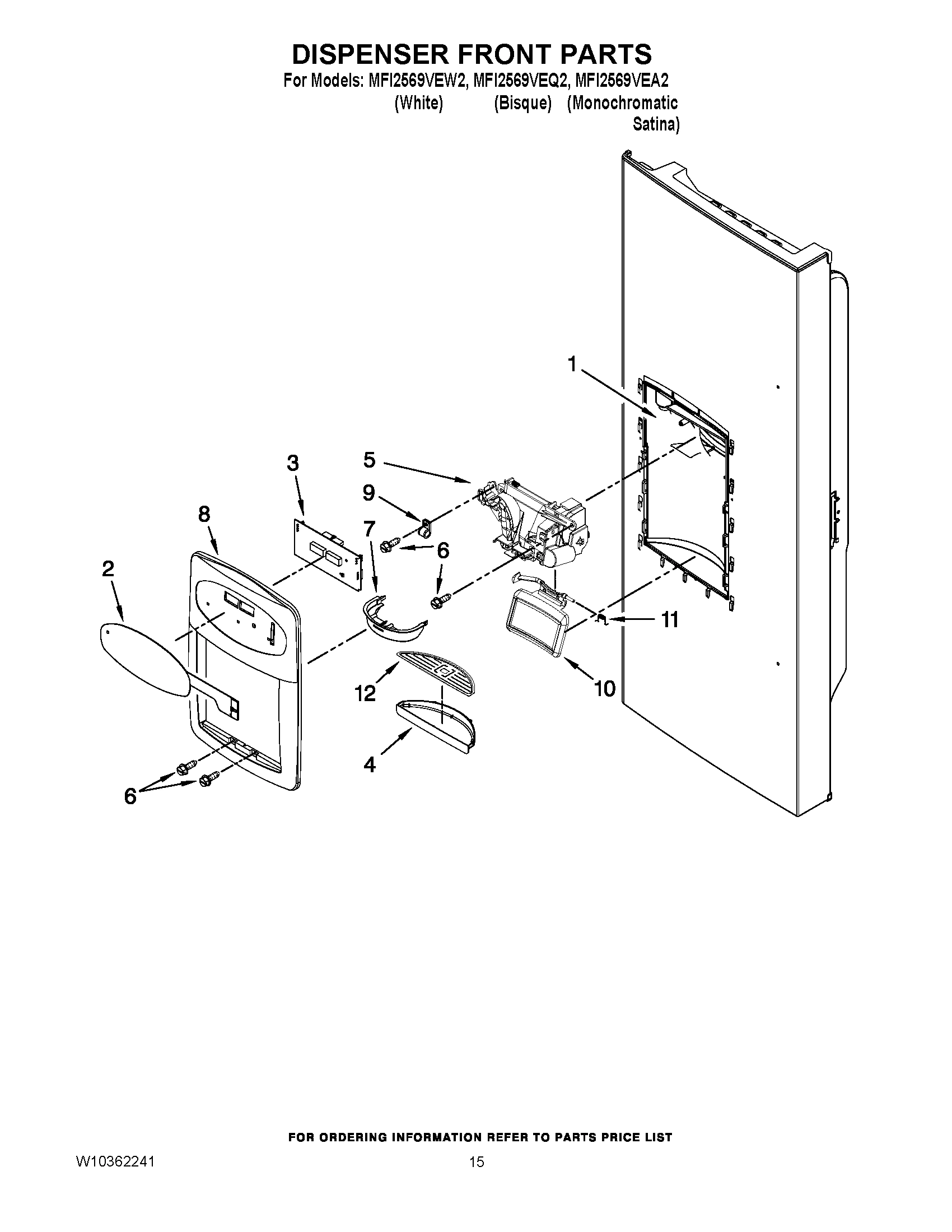08 - DISPENSER FRONT PARTS