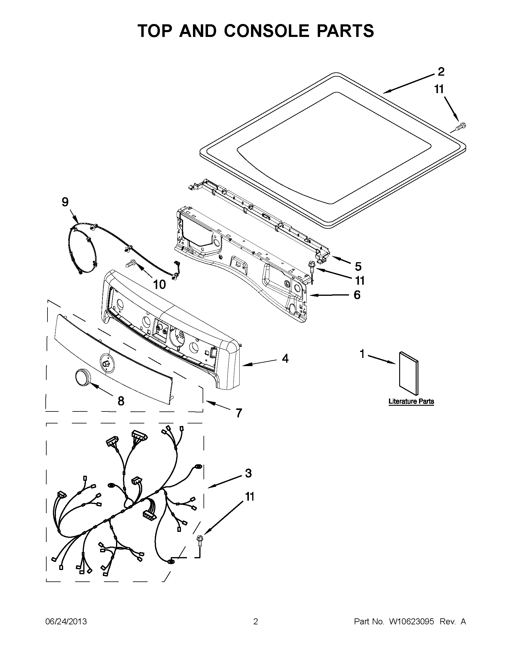 01 - TOP AND CONSOLE PARTS