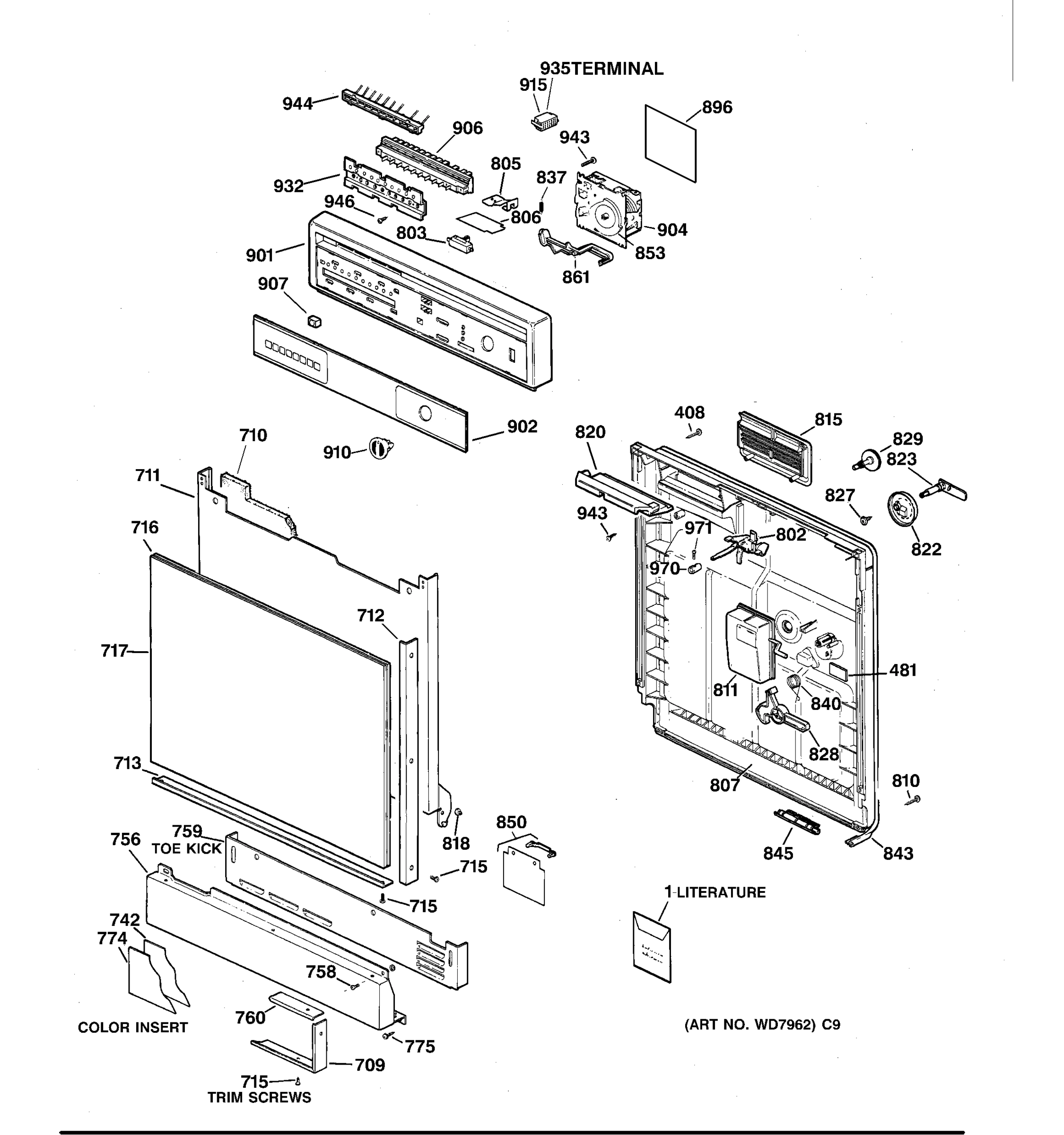 ESCUTCHEON & DOOR ASSEMBLY