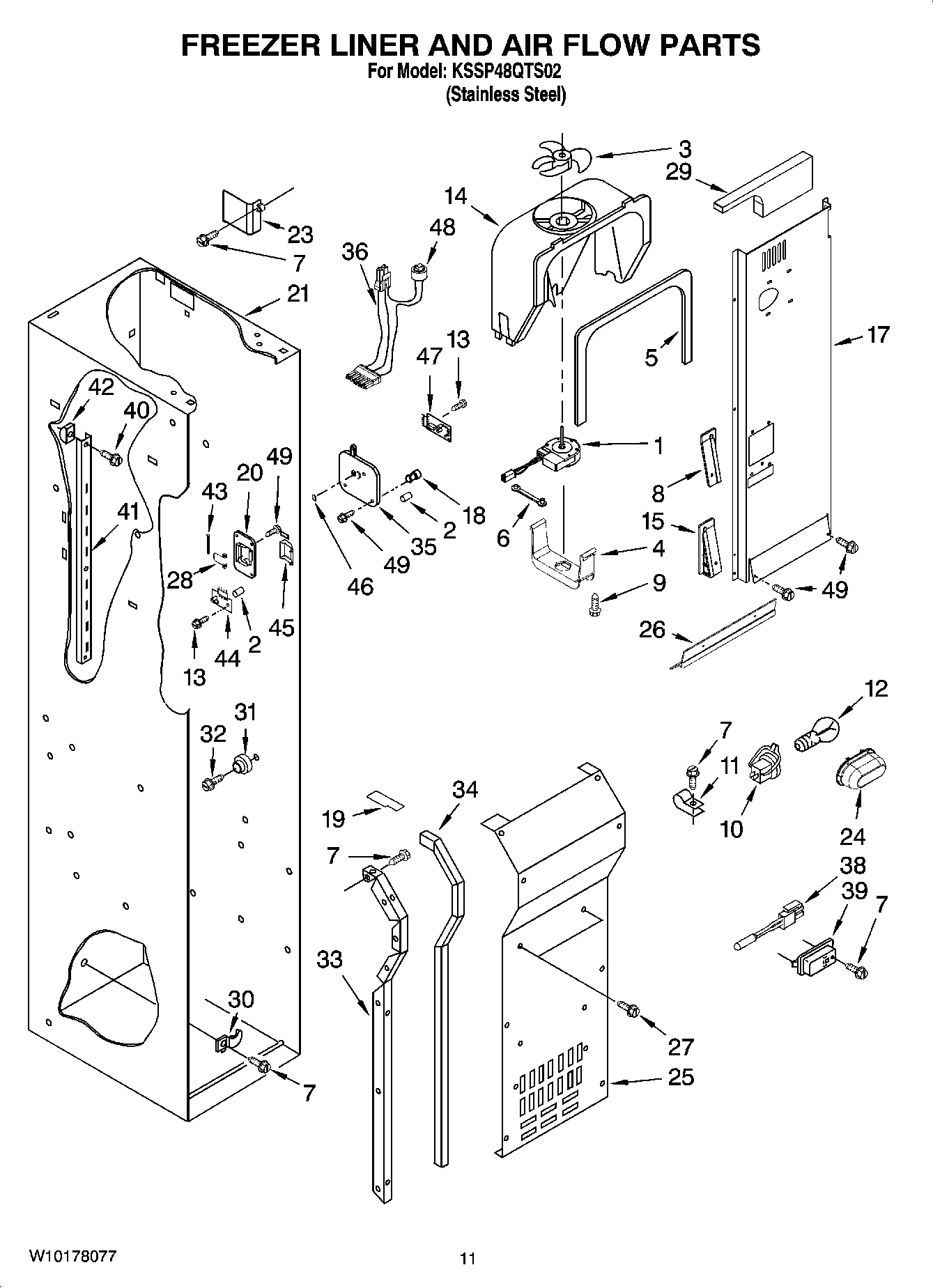 08 - FREEZER LINER AND AIR FLOW PARTS