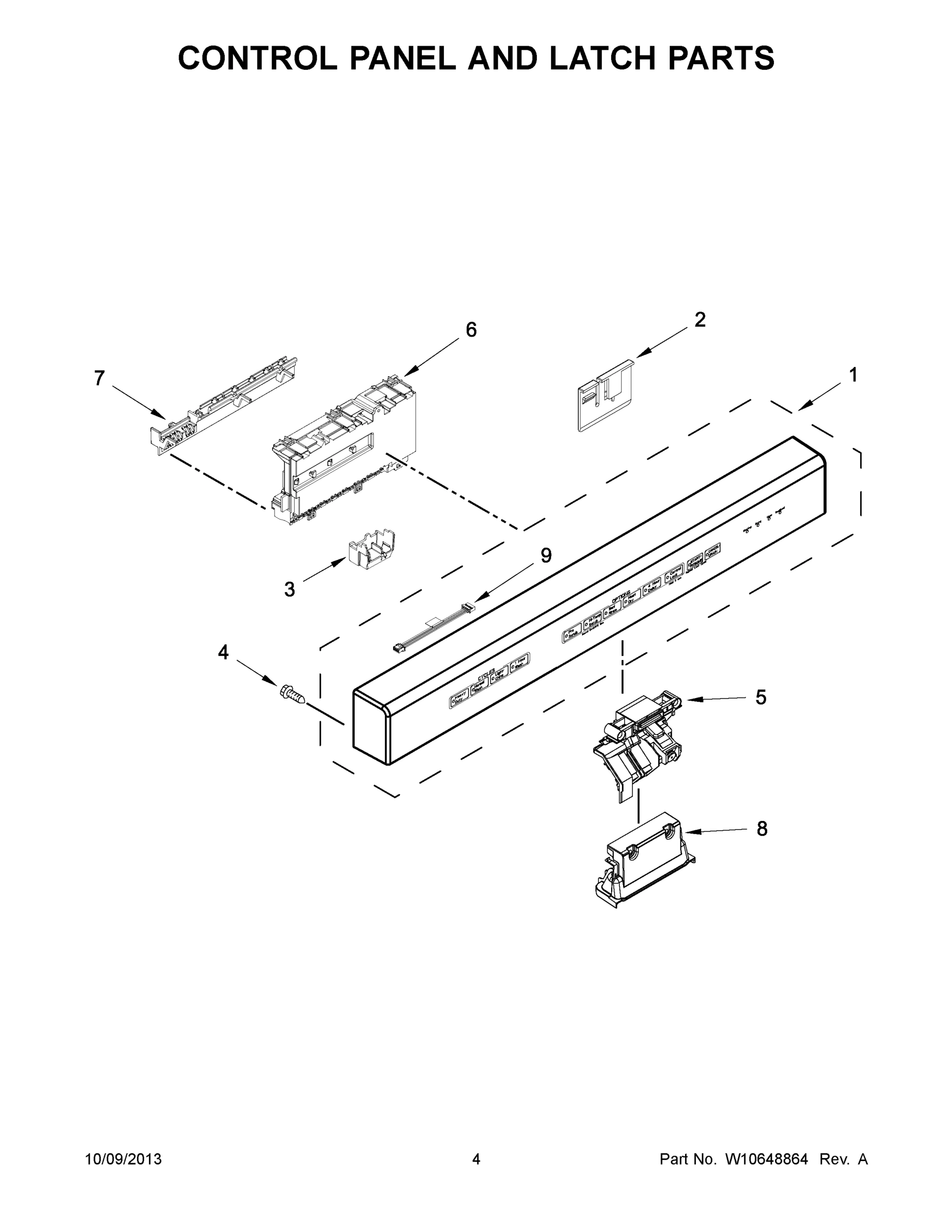 03 - CONTROL PANEL AND LATCH PARTS