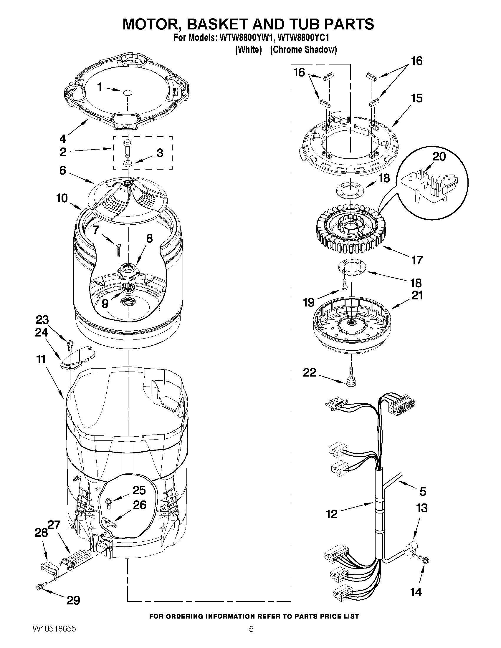 03 - MOTOR, BASKET AND TUB PARTS
