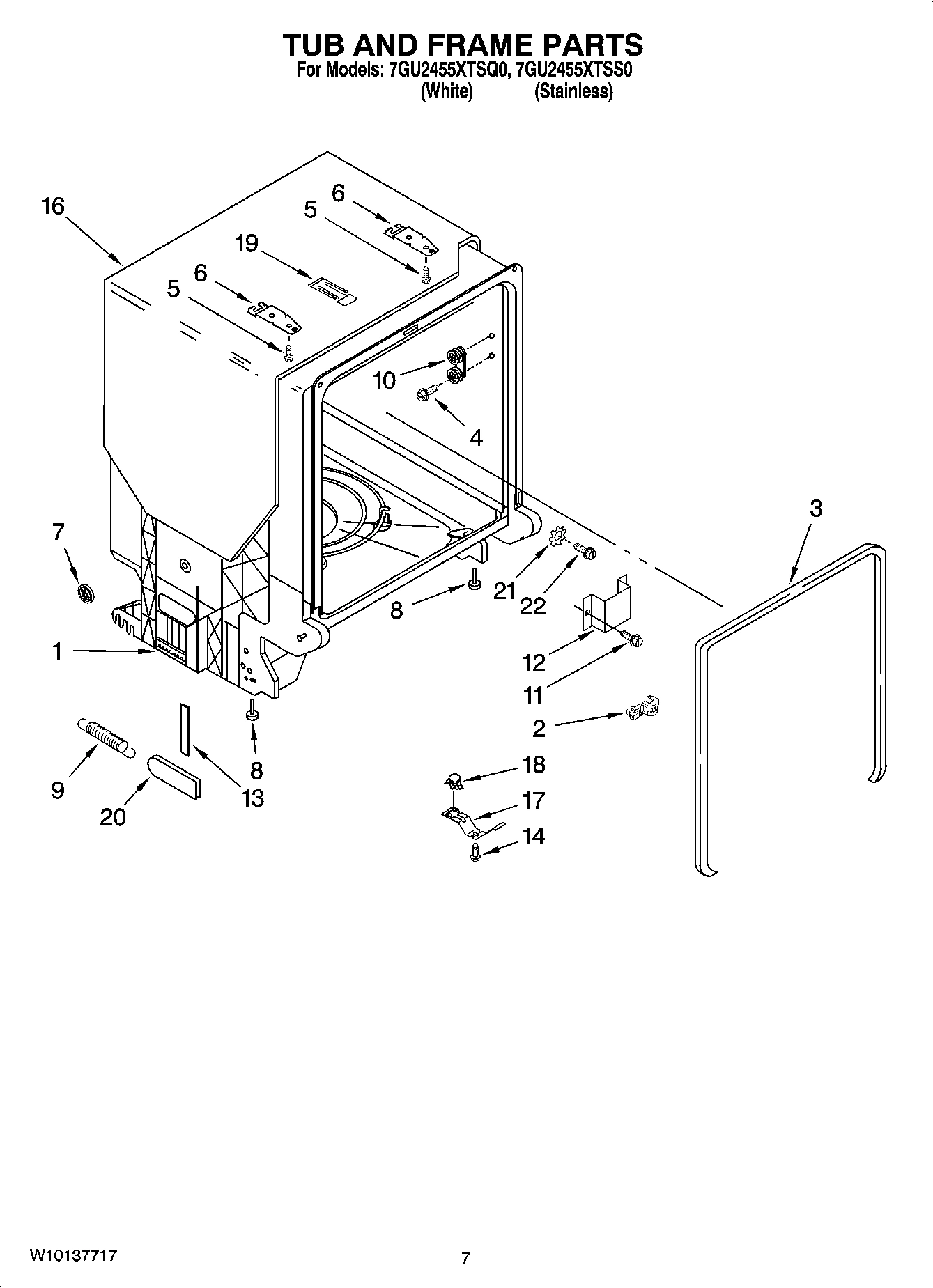 07 - TUB AND FRAME PARTS