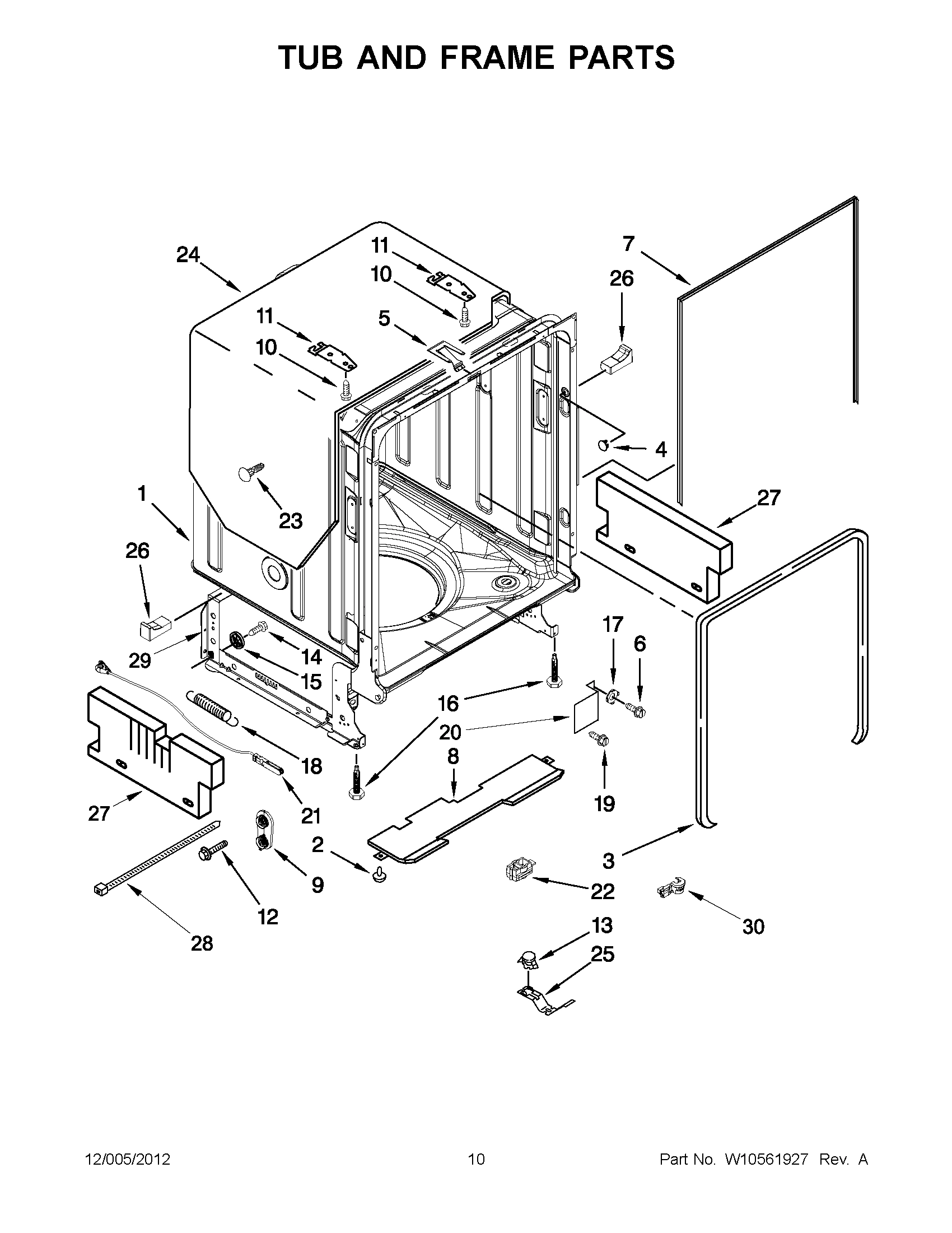 05 - TUB AND FRAME PARTS