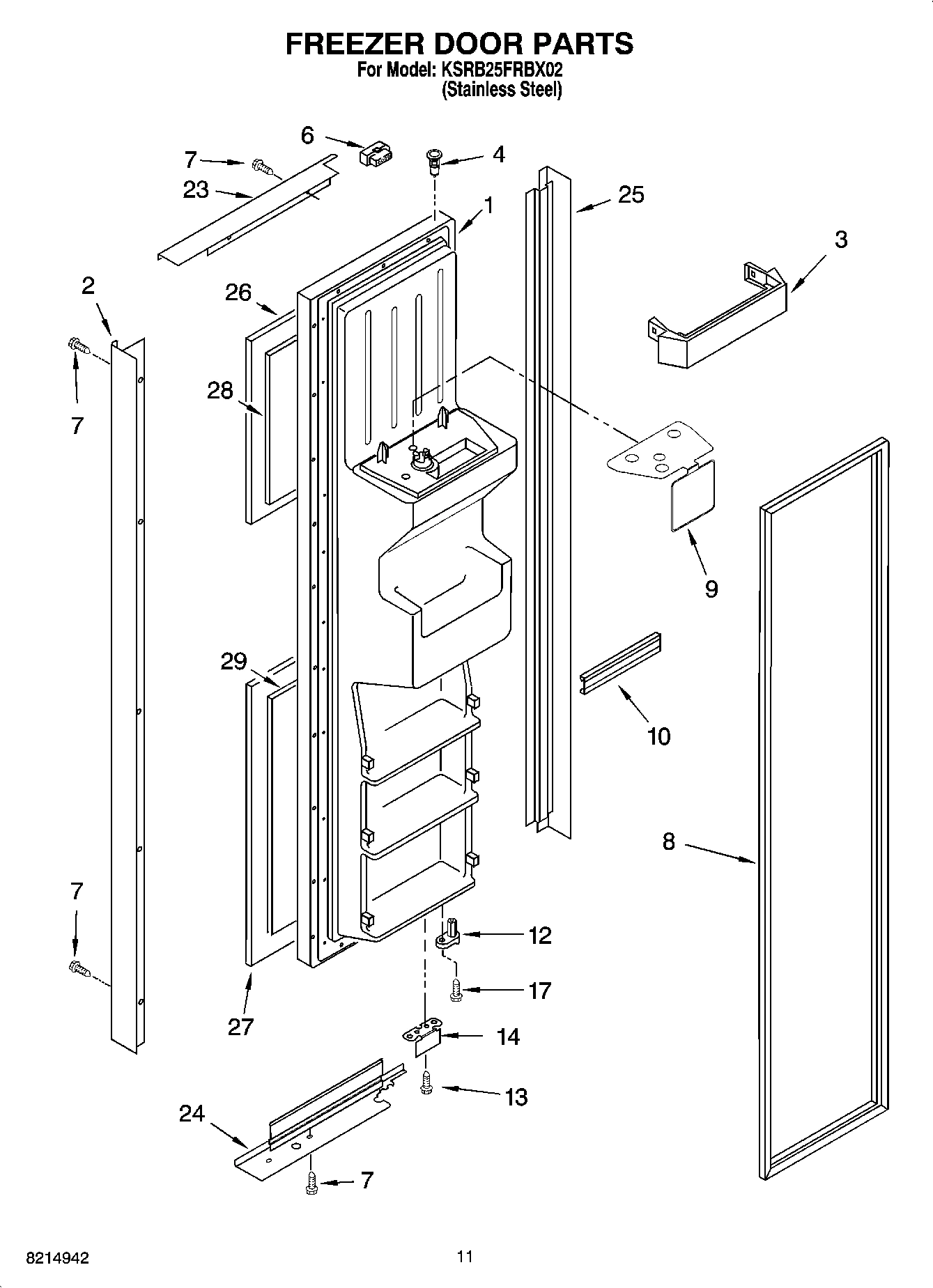 07 - FREEZER DOOR PARTS