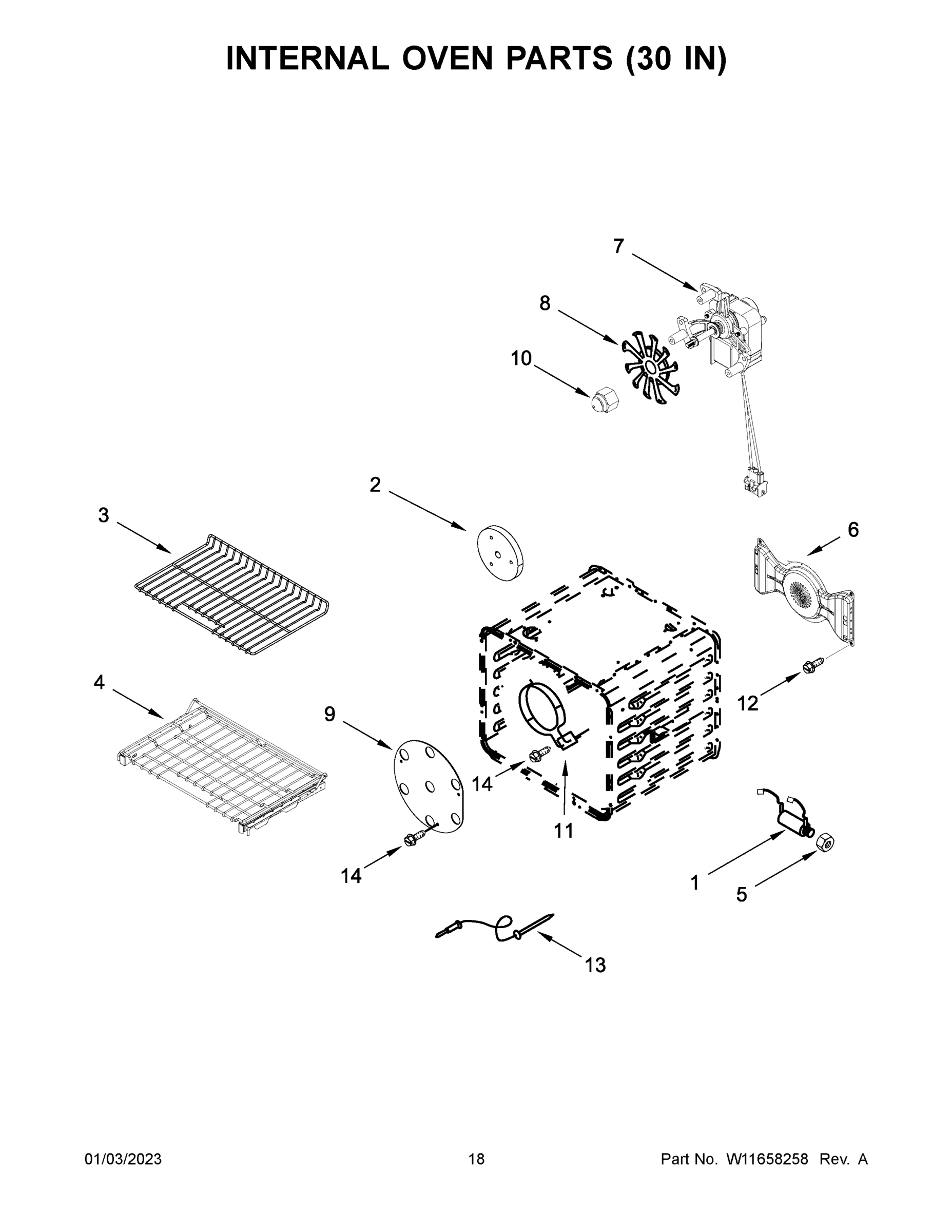 10 - INTERNAL OVEN PARTS (30 IN)
