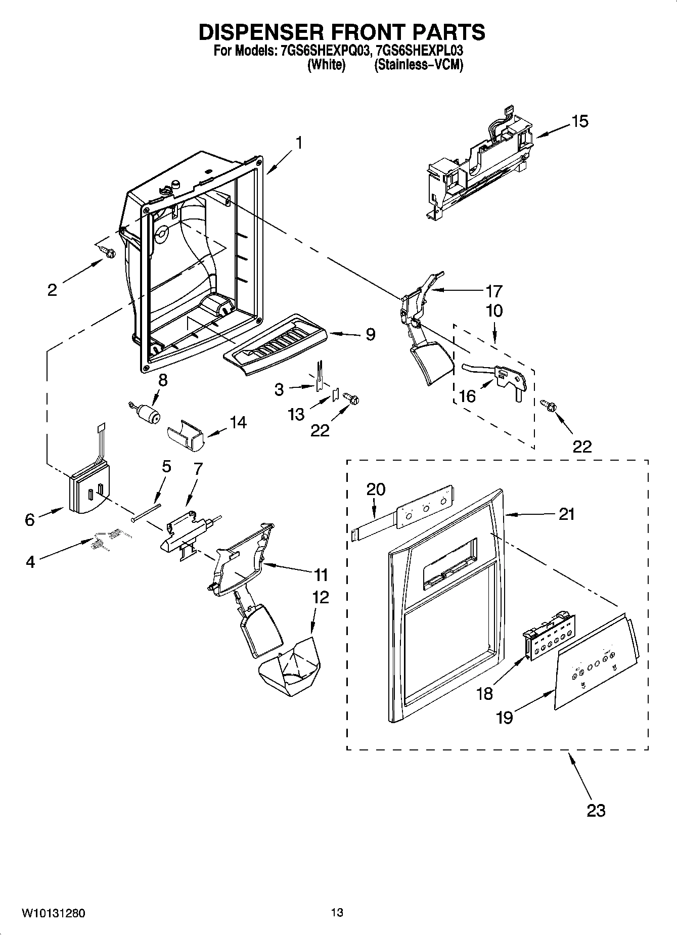 08 - DISPENSER FRONT PARTS