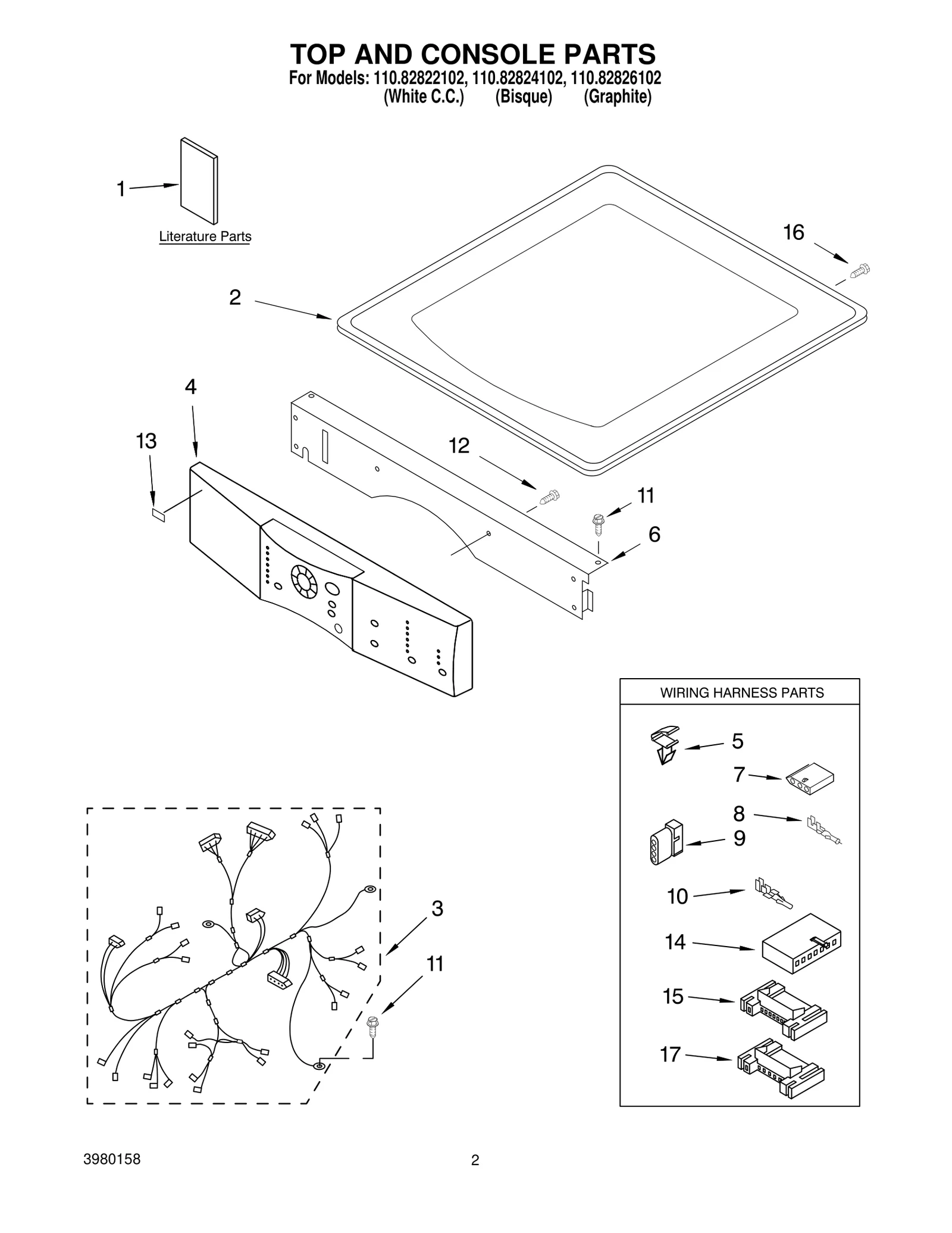 TOP AND CONSOLE PARTS