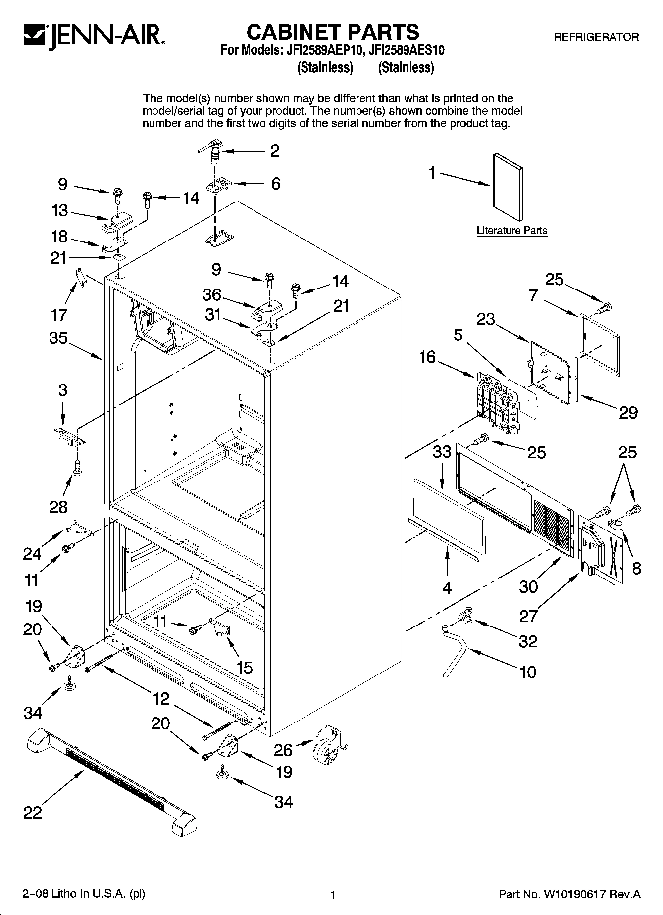 01 - CABINET PARTS