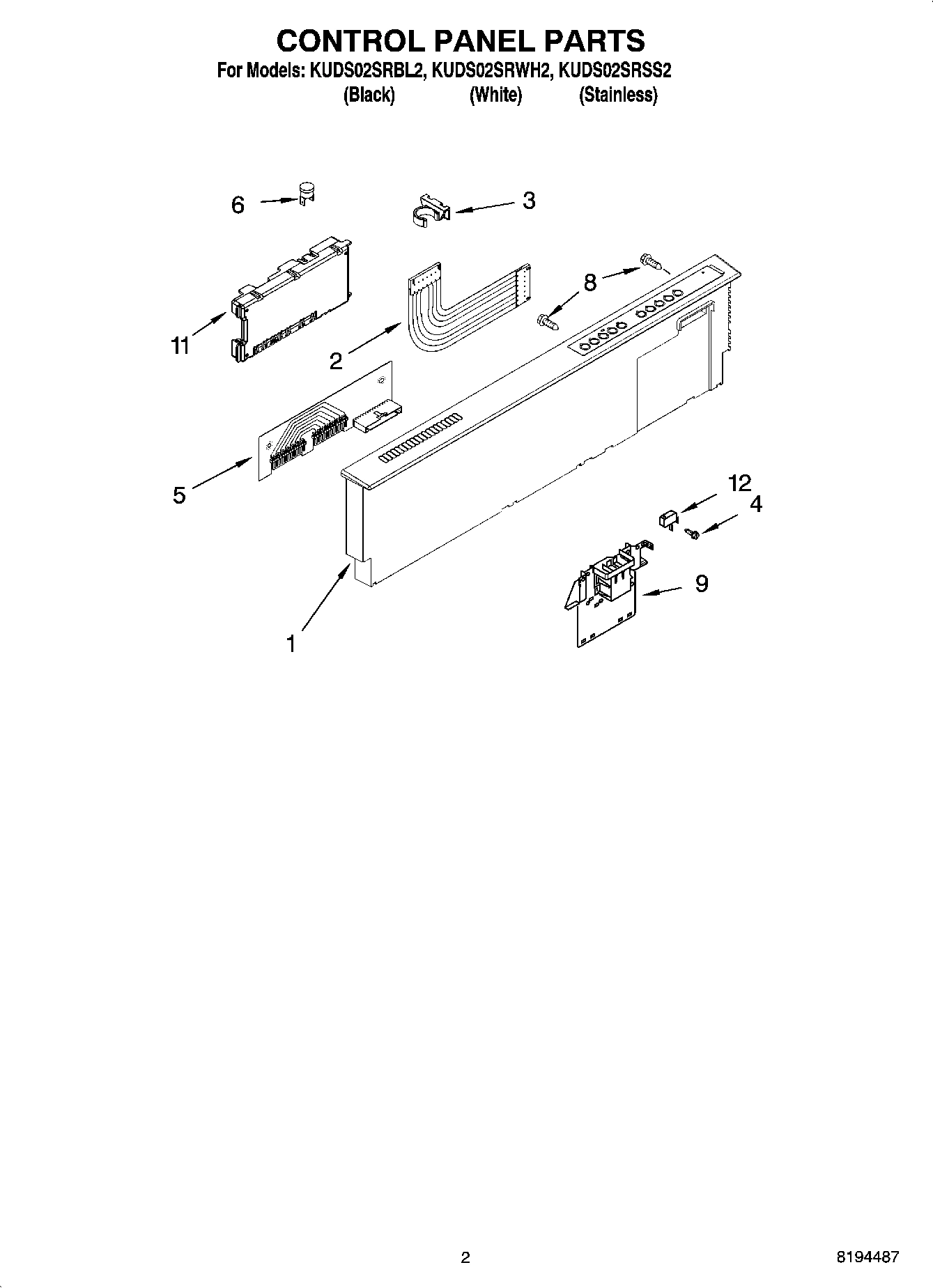 02 - CONTROL PANEL PARTS