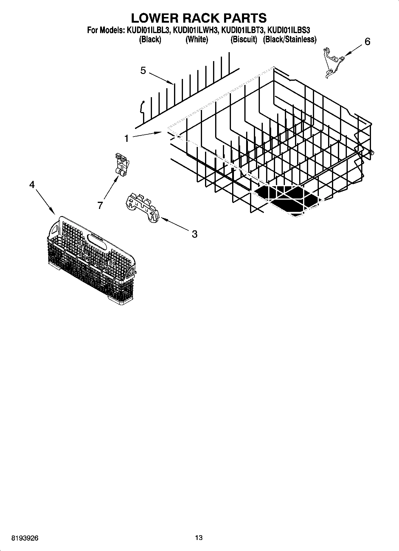 11 - LOWER RACK PARTS
