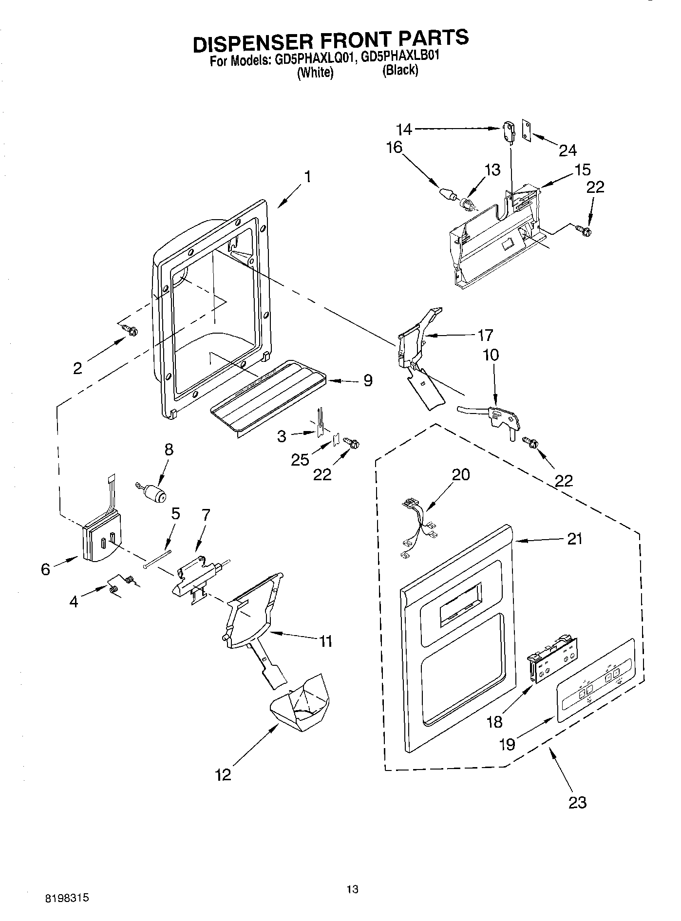 08 - DISPENSER FRONT PARTS