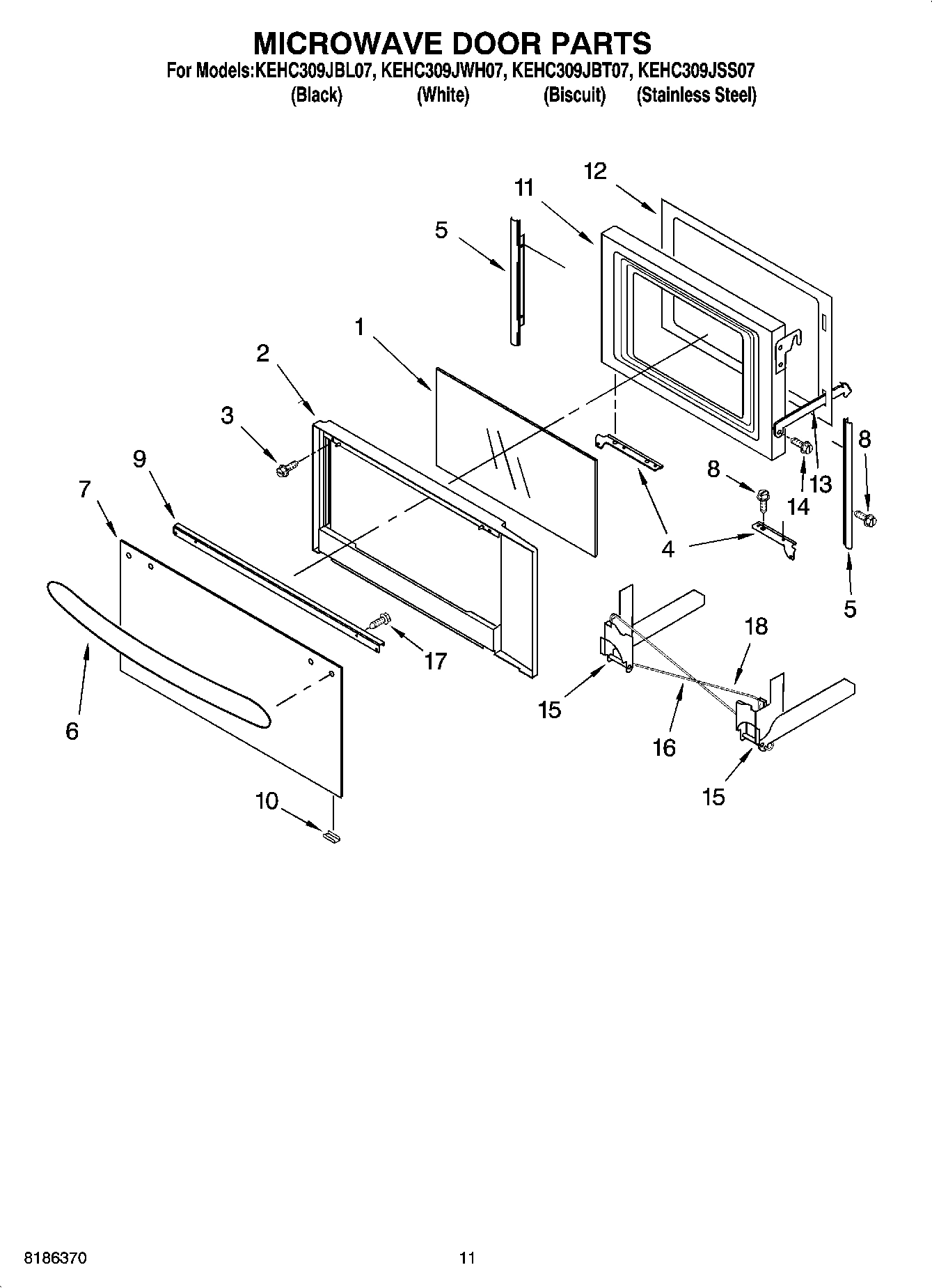 09 - MICROWAVE DOOR PARTS, OPTIONAL PARTS