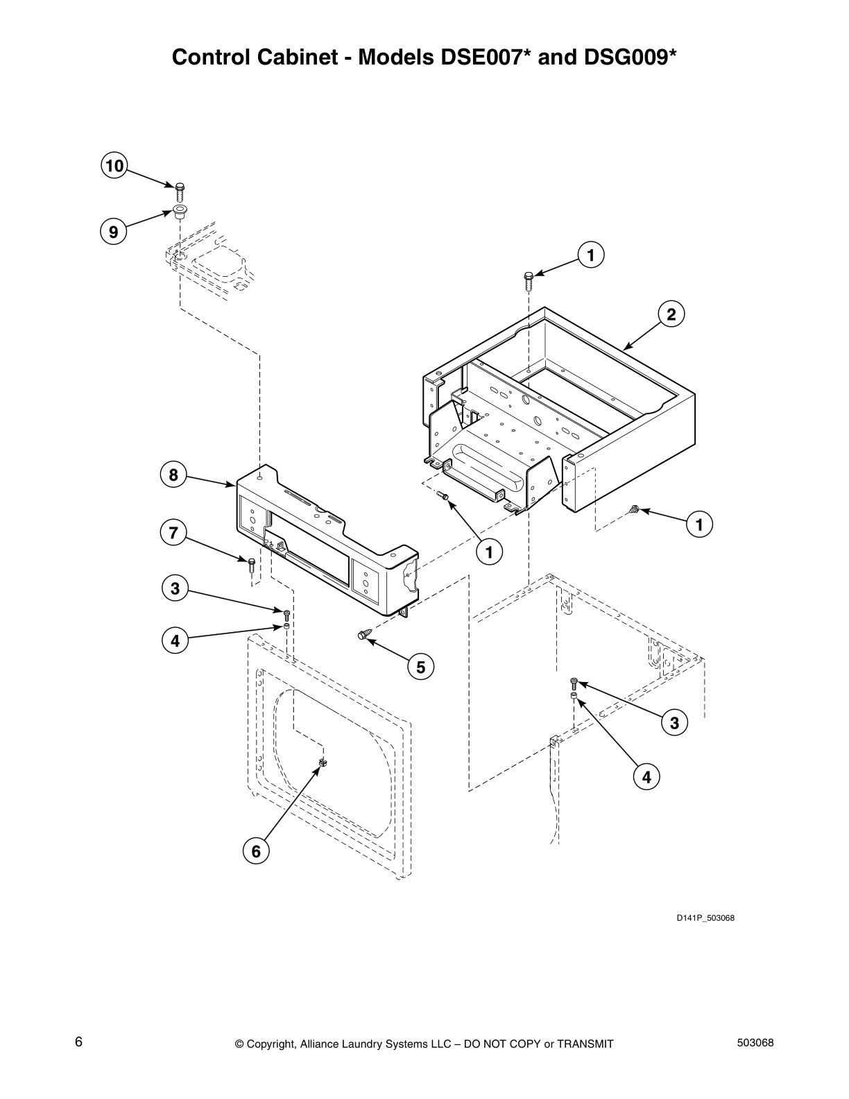 Control Cabinet - Models DSE007* and DSG009*