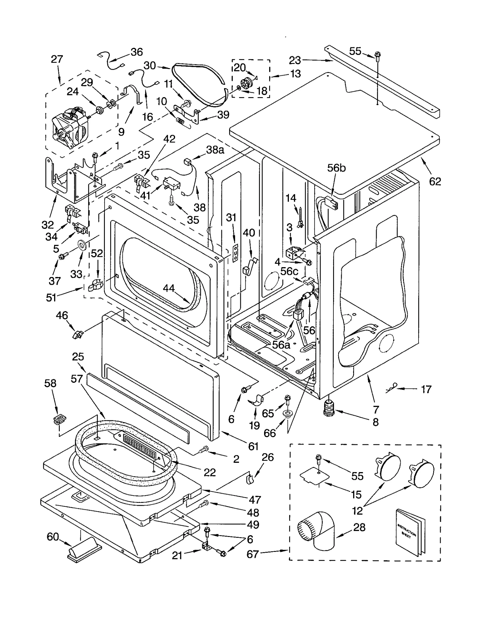 UPPER CABINET AND FRONT PANEL