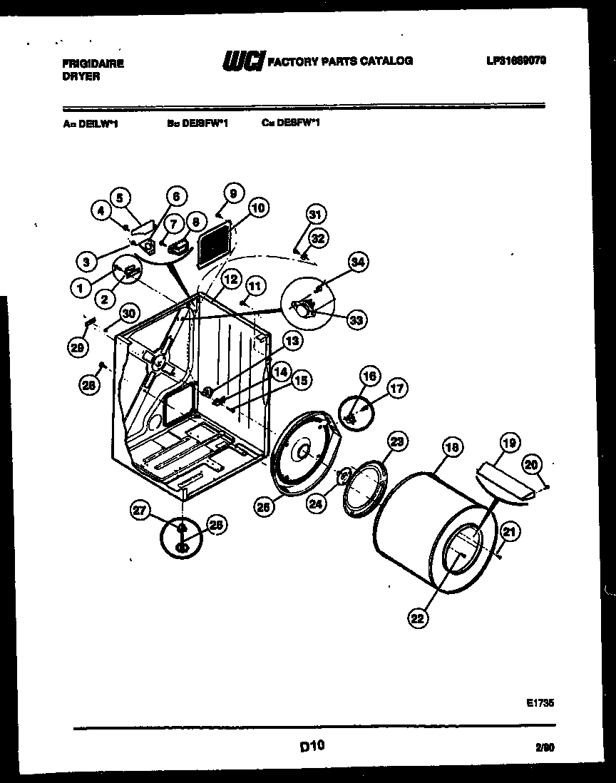 02 - CABINET AND COMPONENT PARTS