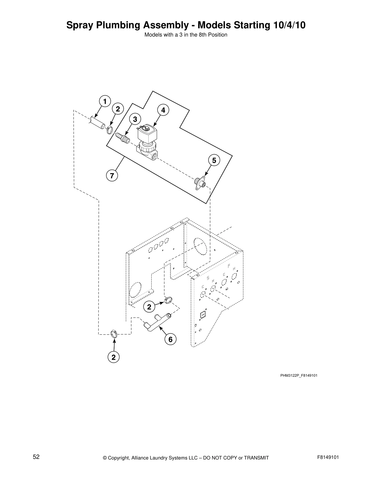 Spray Plumbing Assembly - Models Starting 10/4/10