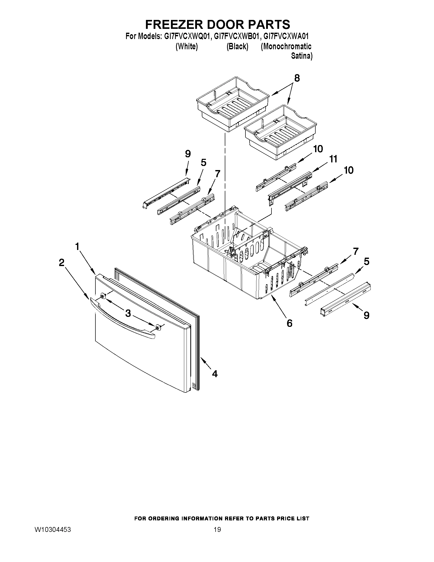 10 - FREEZER DOOR PARTS