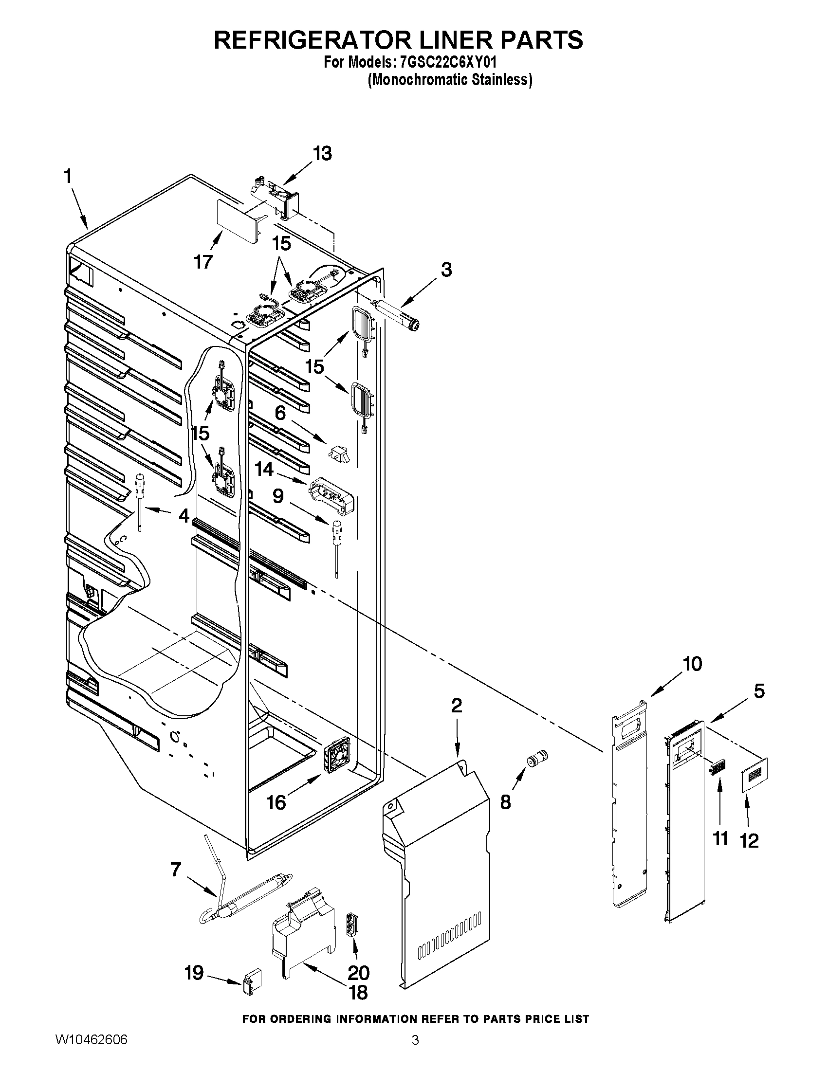 02 - REFRIGERATOR LINER PARTS