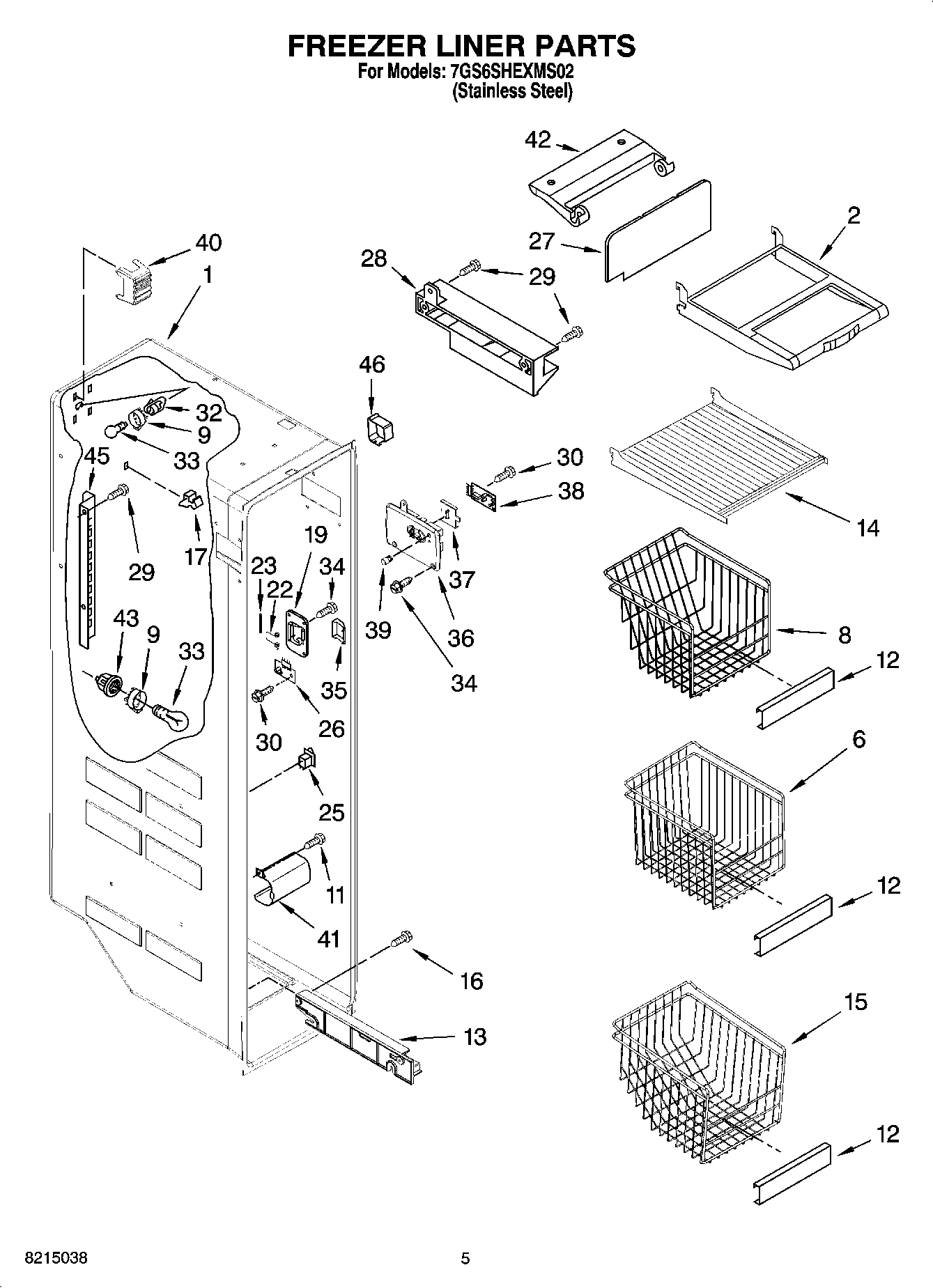04 - FREEZER LINER PARTS