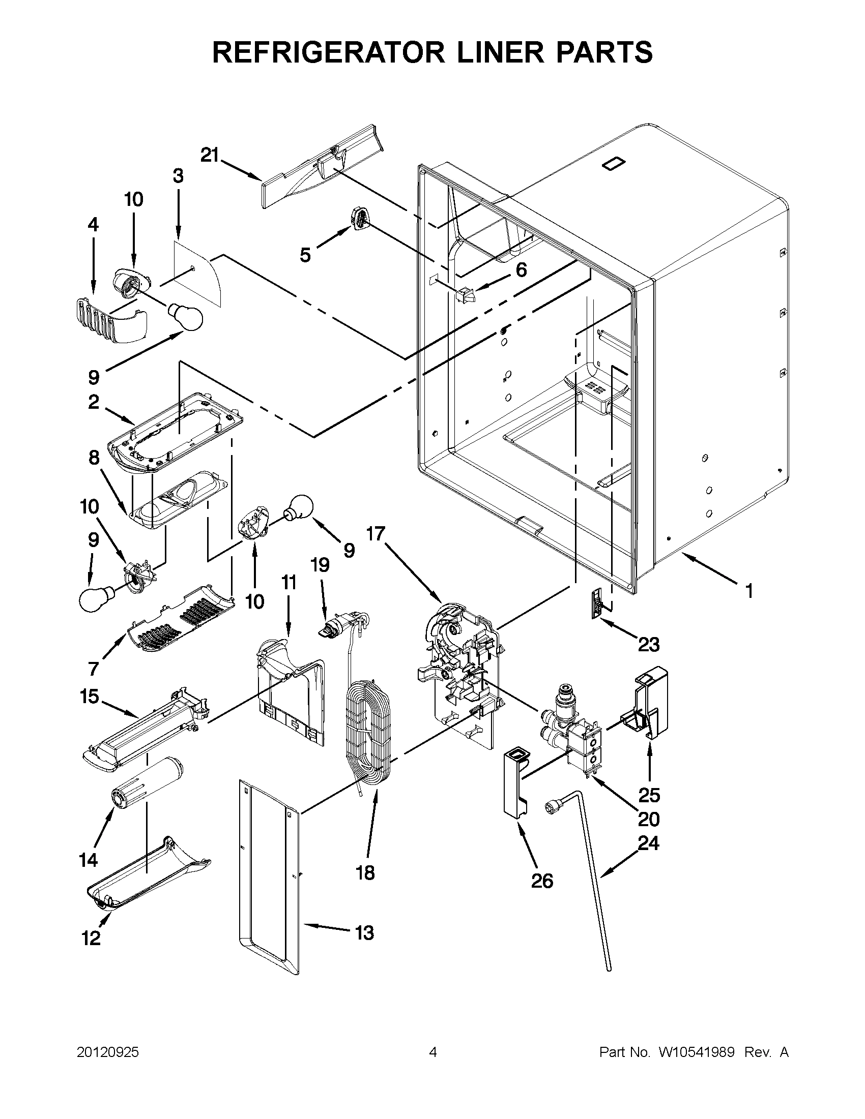 02 - REFRIGERATOR LINER PARTS