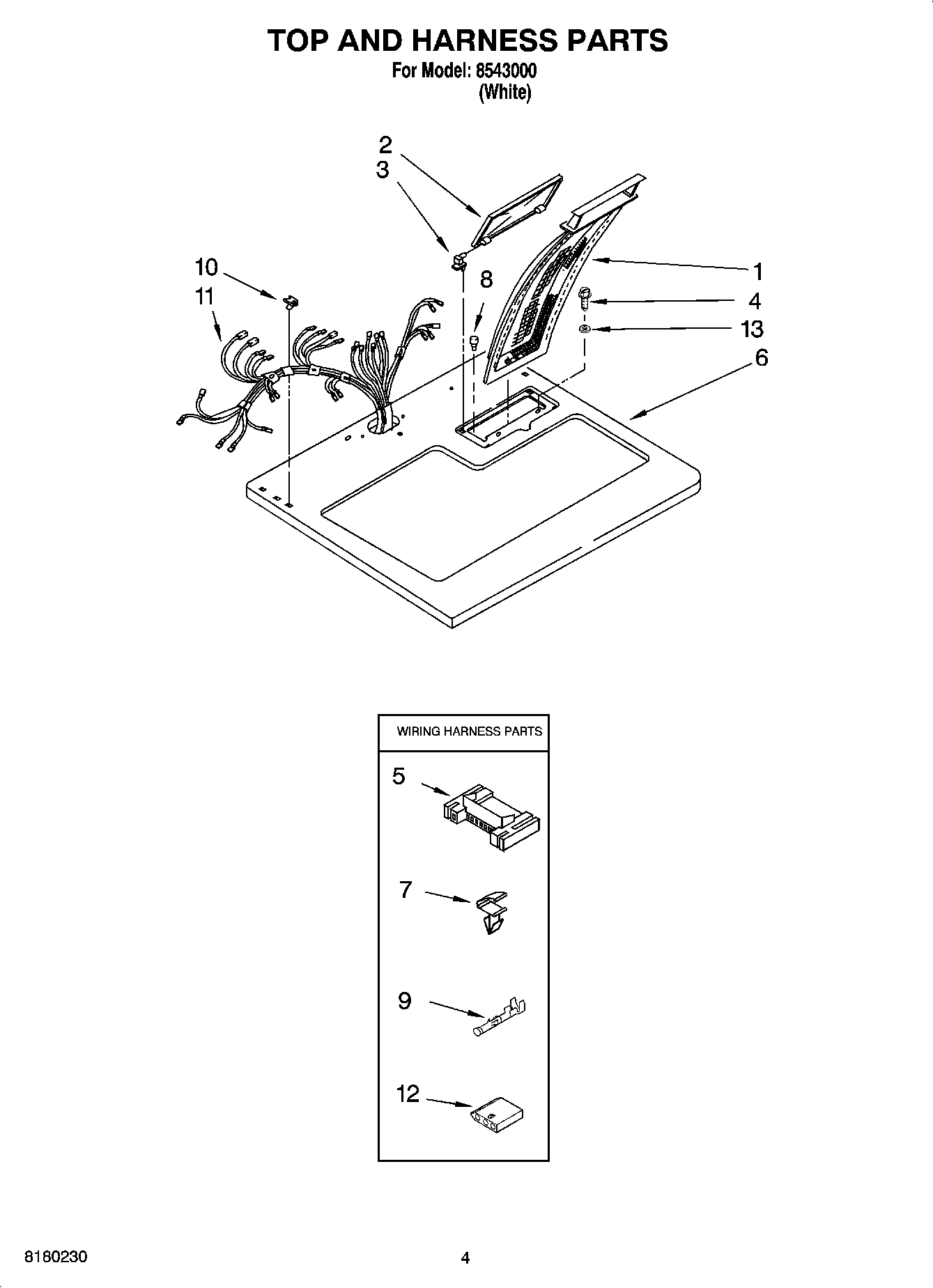 02 - TOP, HARNESS PARTS, AND OPTIONAL PARTS