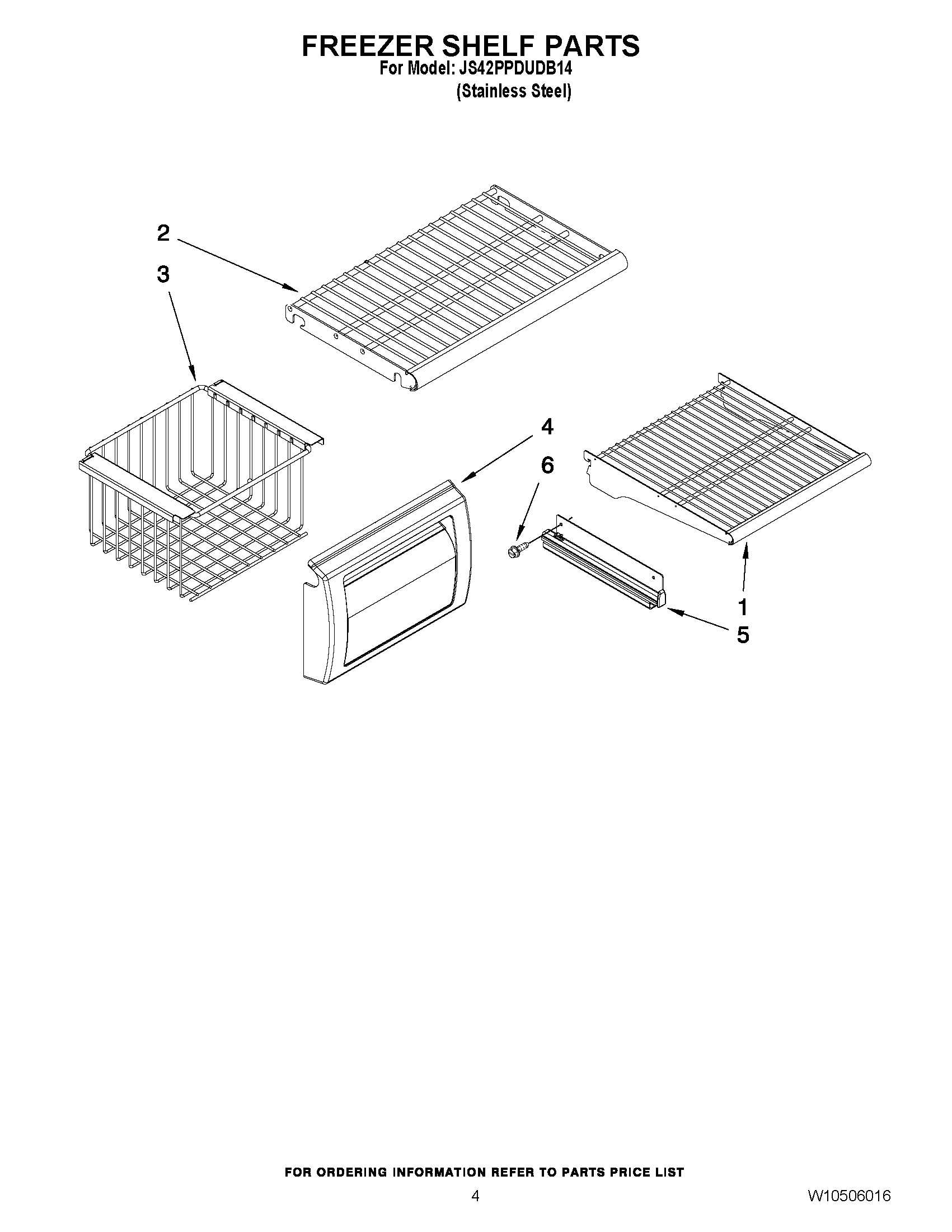 03 - FREEZER SHELF PARTS