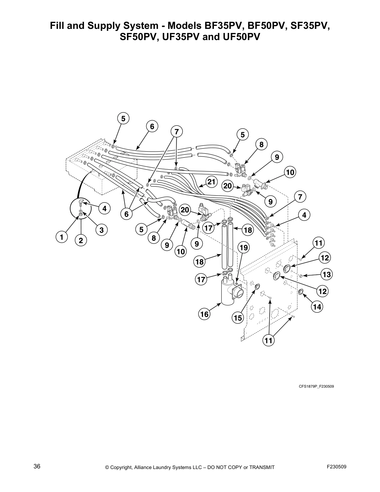 Fill and Supply System - Models BF35PV, BF50PV, SF35PV,
SF50PV, UF35PV and UF50PV
