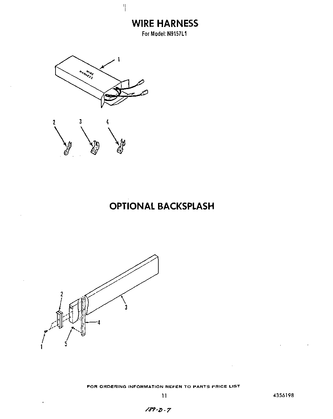 09 - BACKSPLASH , WIRE HARNESS