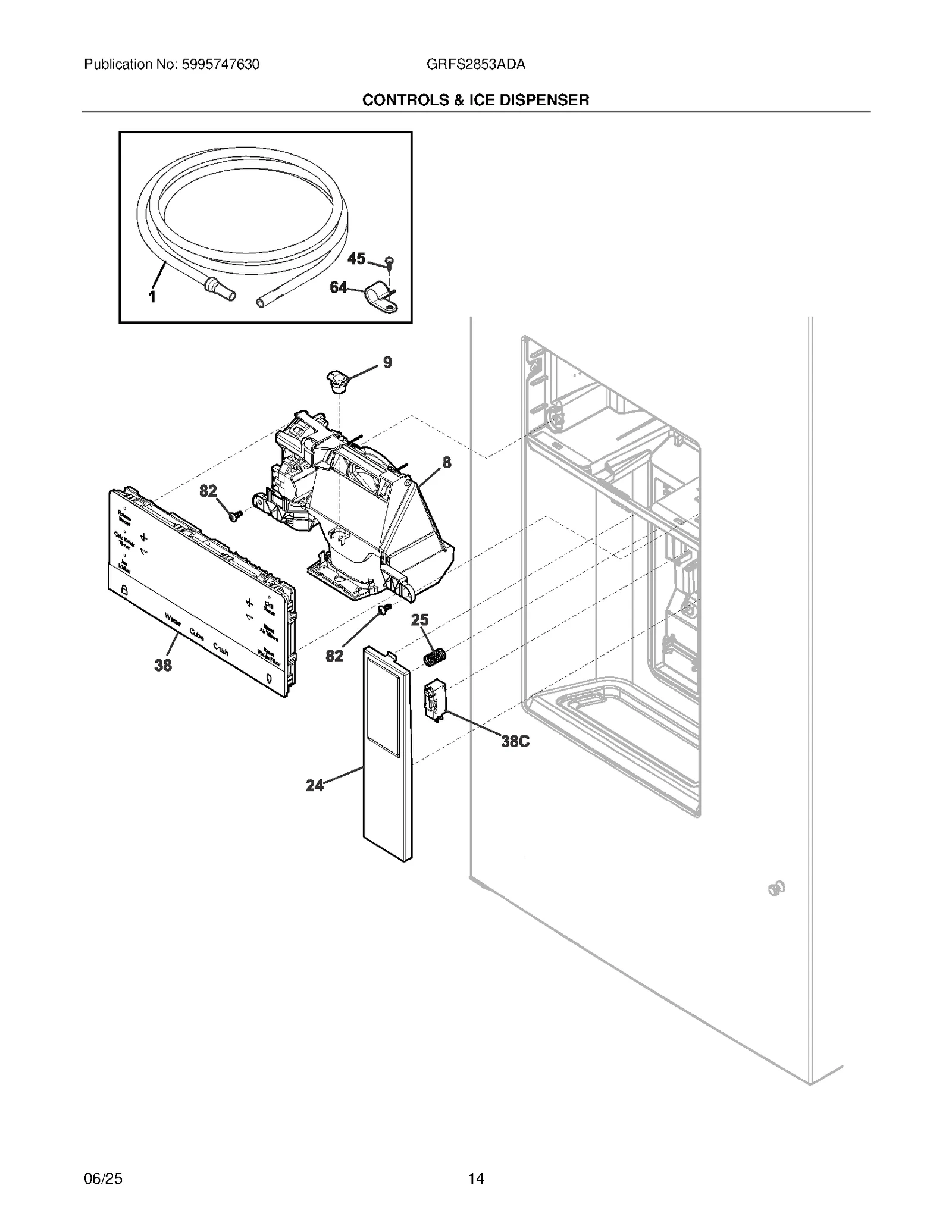 CONTROLS & ICE DISPENSER