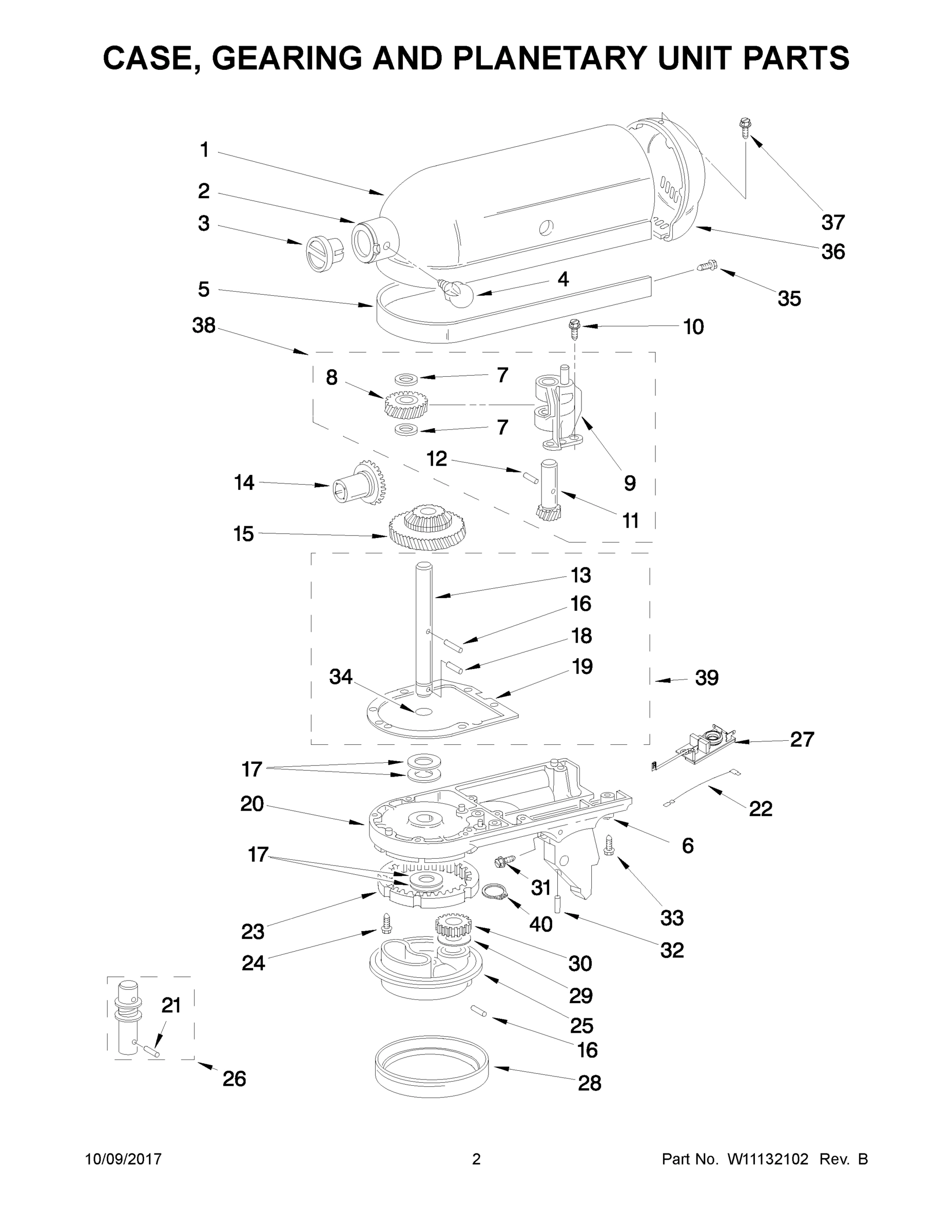 02 - CASE, GEARING AND PLANETARY UNIT PARTS