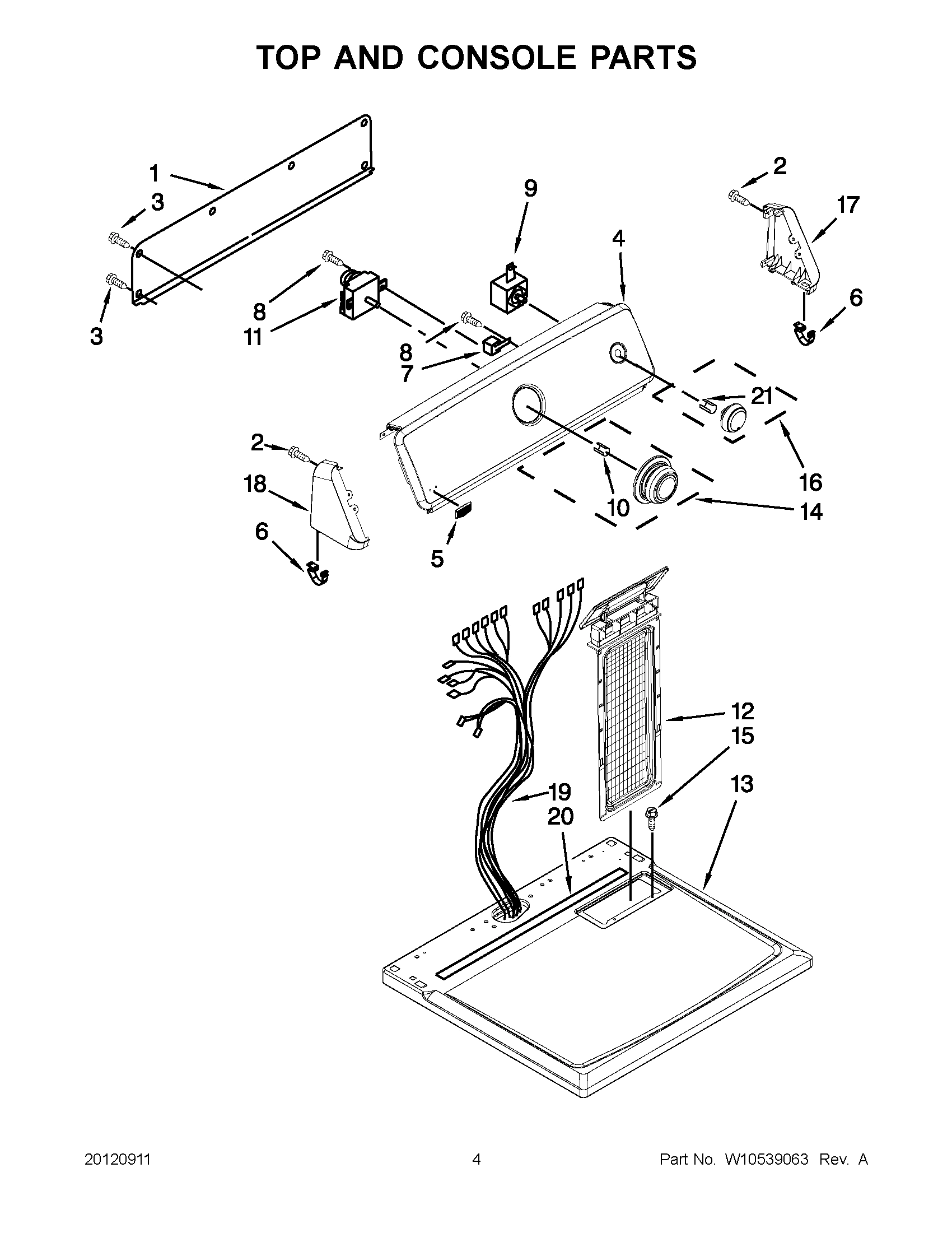 02 - TOP AND CONSOLE PARTS