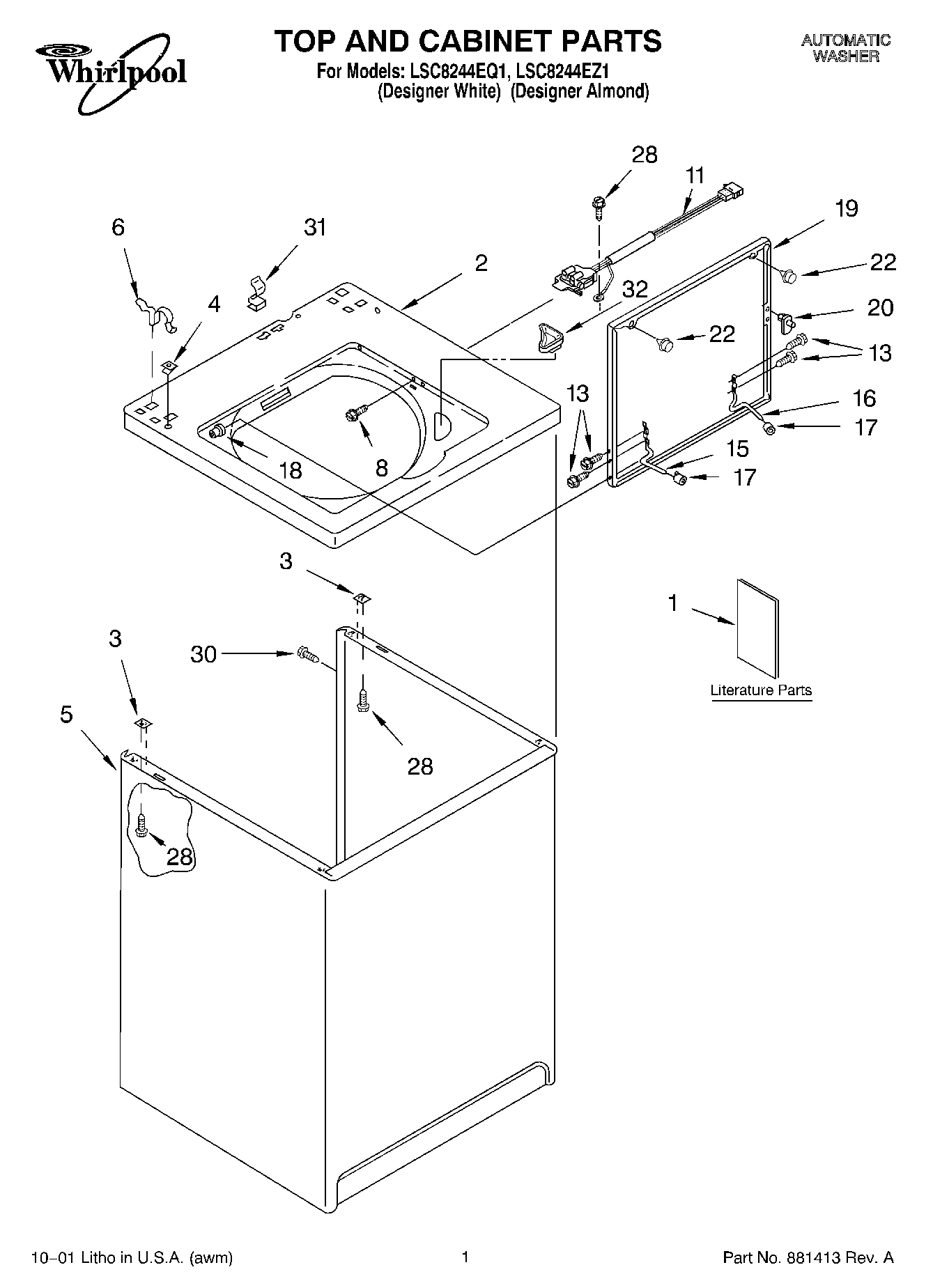 01 - TOP AND CABINET, LITERATURE