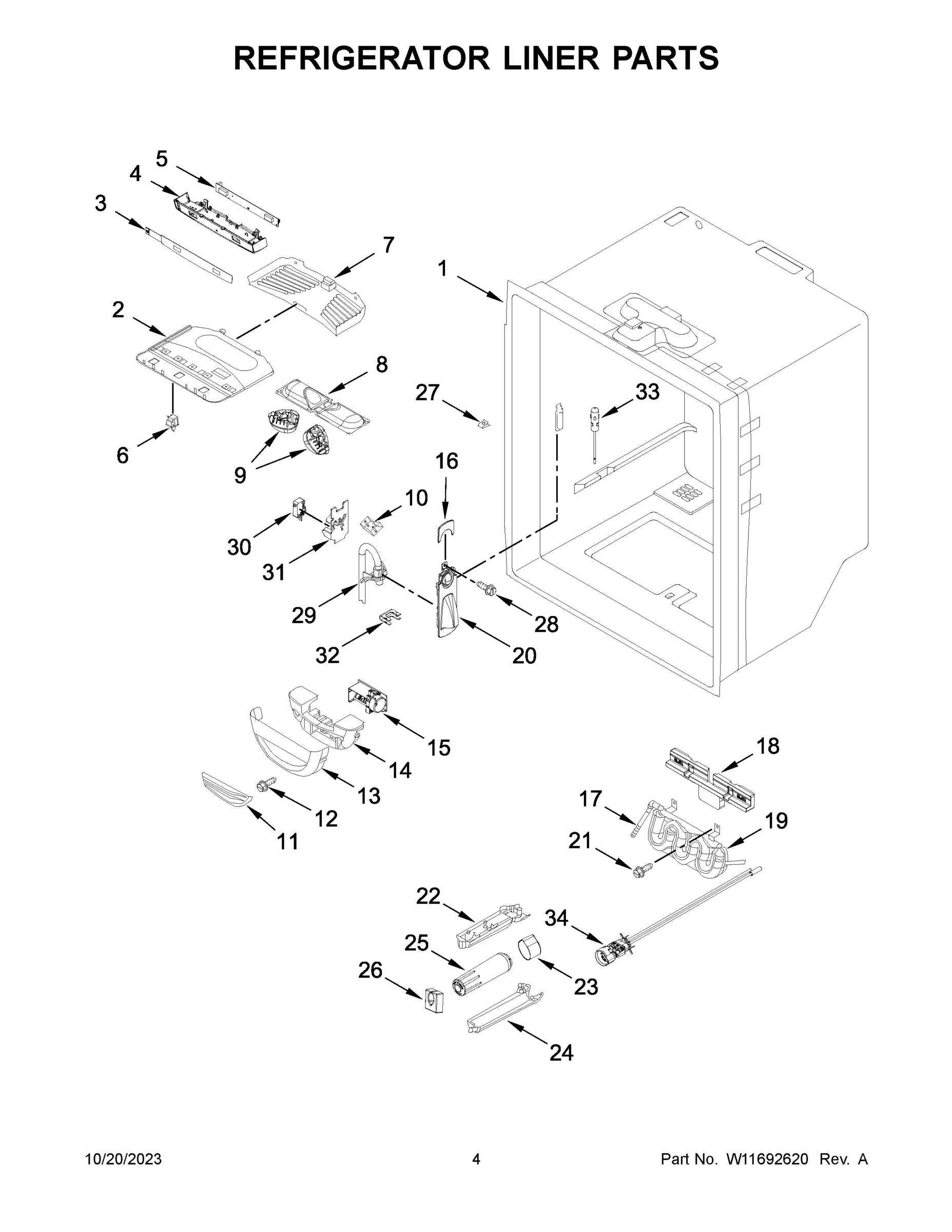 03 - REFRIGERATOR LINER PARTS