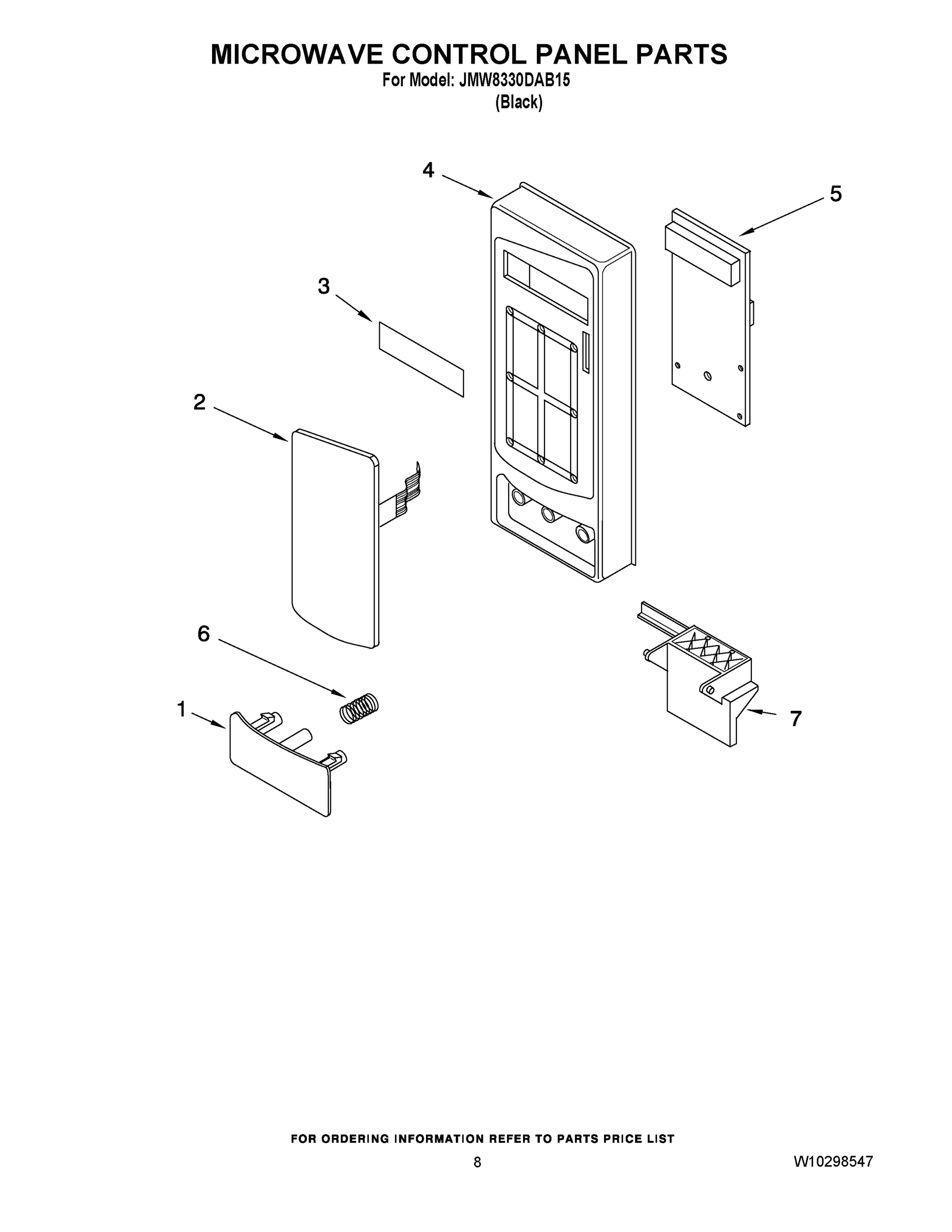 06 - MICROWAVE CONTROL PANEL PARTS