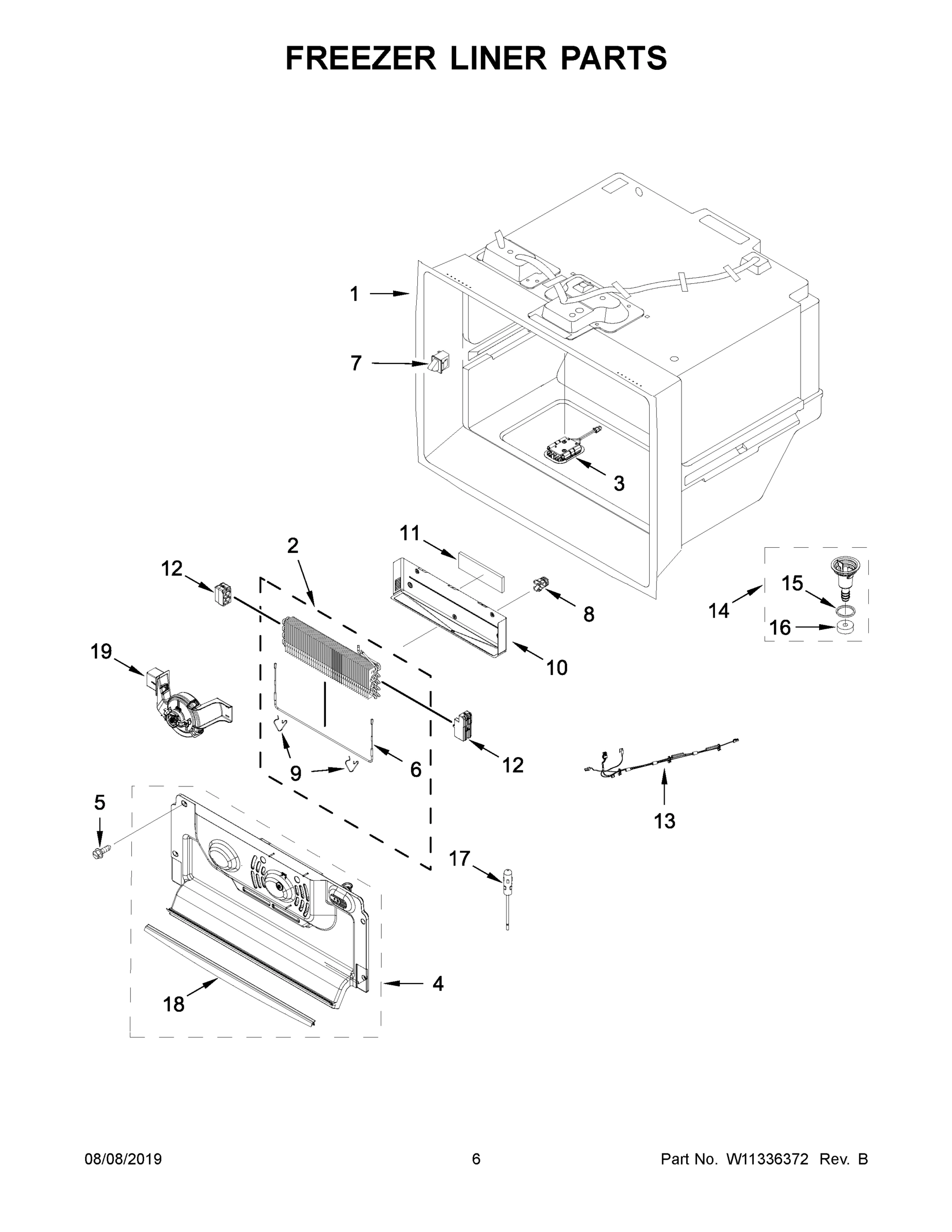 04 - FREEZER LINER PARTS