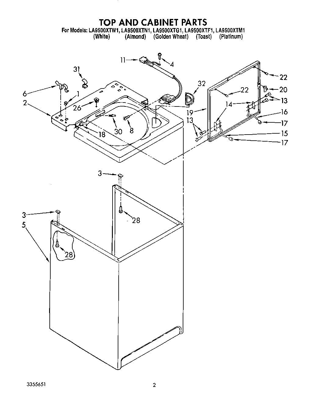 02 - TOP AND CABINET, LIT/OPTIONAL