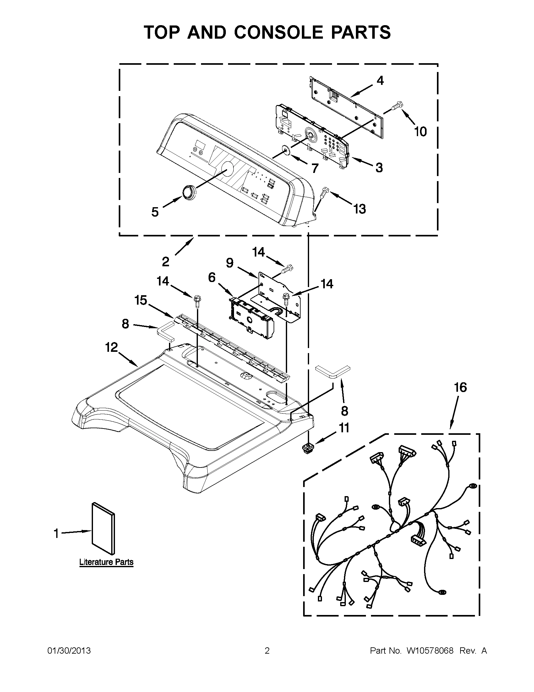 01 - TOP AND CONSOLE PARTS