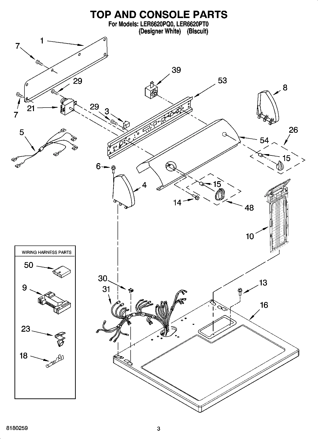 02 - TOP AND CONSOLE PARTS