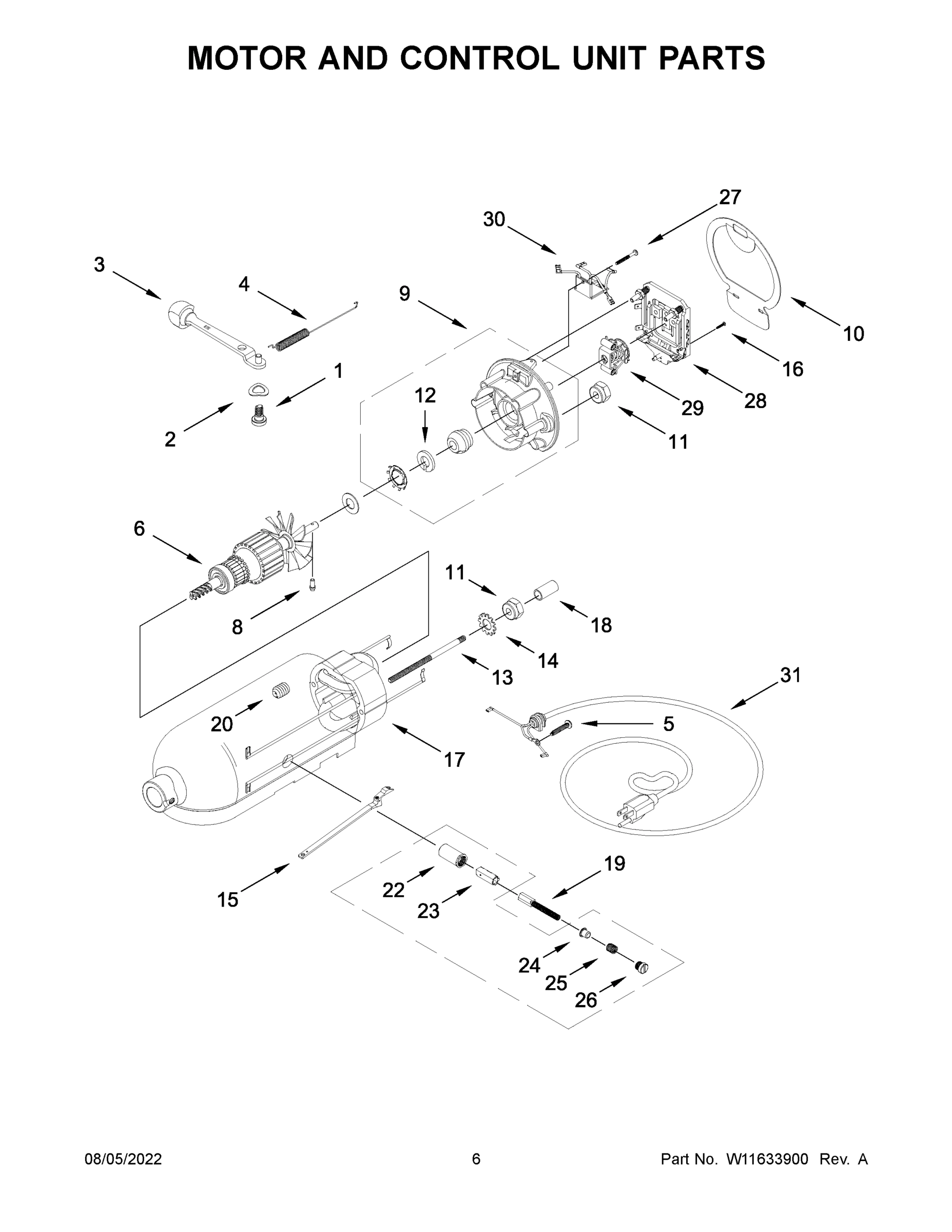 04 - MOTOR AND CONTROL UNIT PARTS