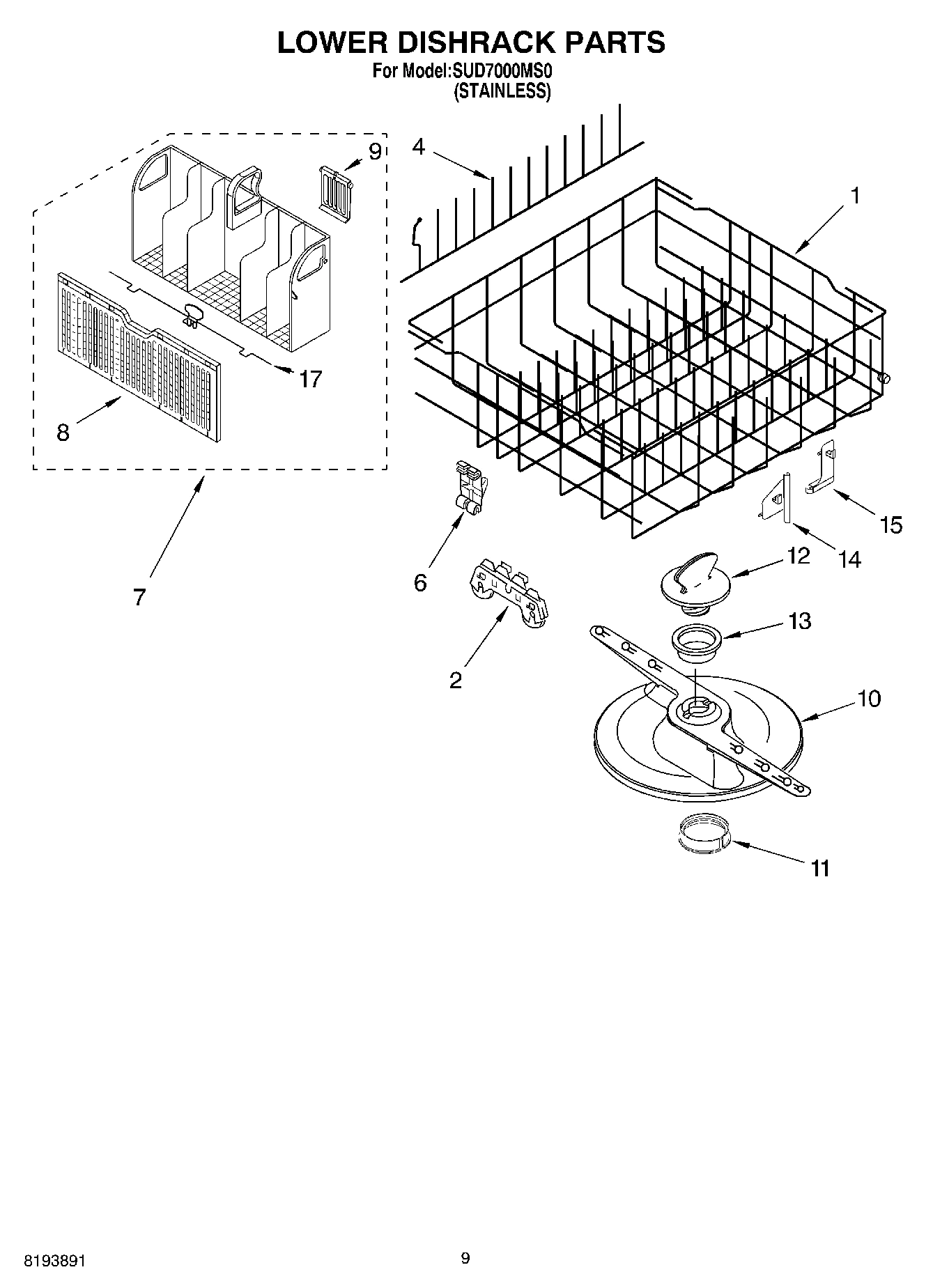 06 - LOWER DISHRACK PARTS