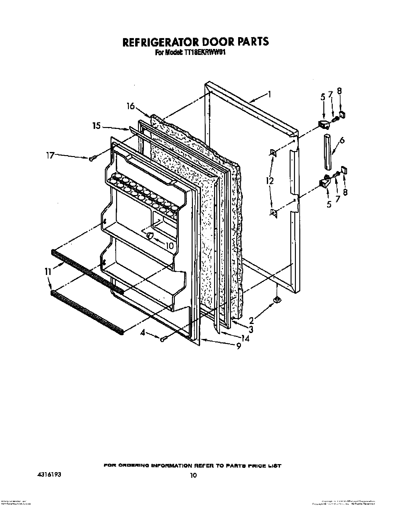 08 - REFRIGERATOR DOOR, NOT ILLUSTRATED