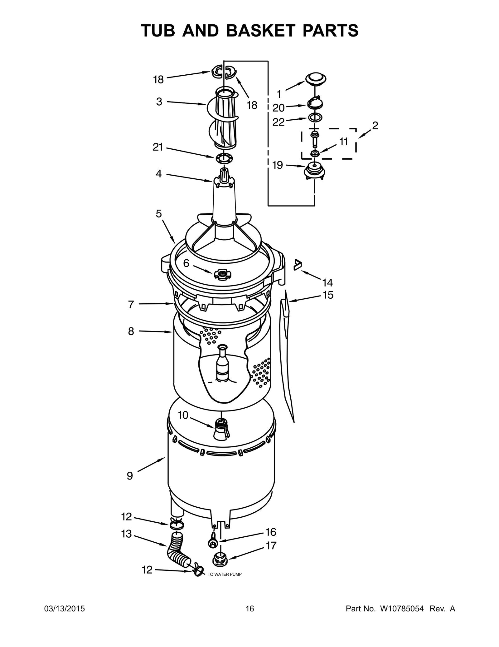 TUB AND BASKET PARTS