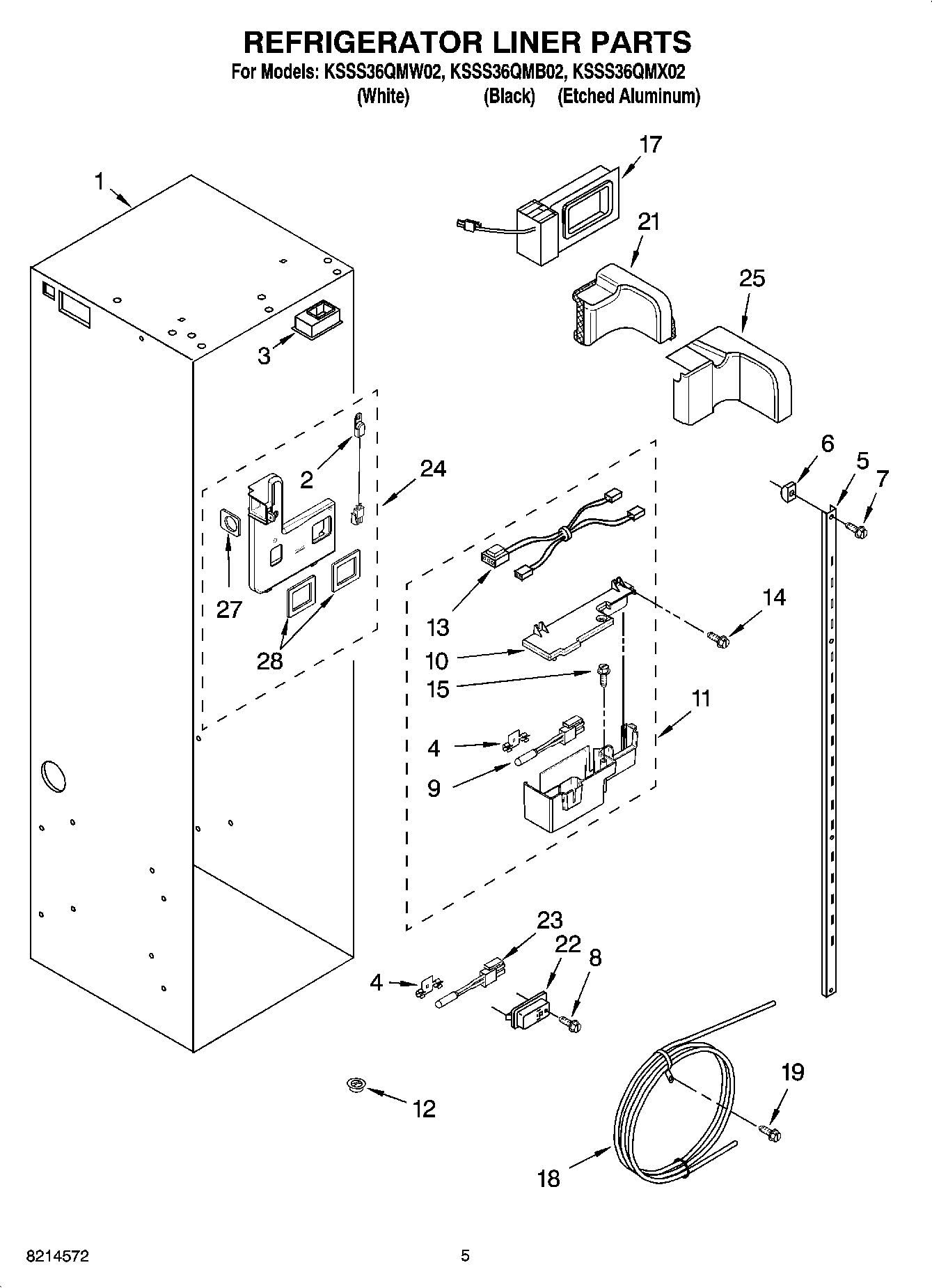 04 - REFRIGERATOR LINER PARTS