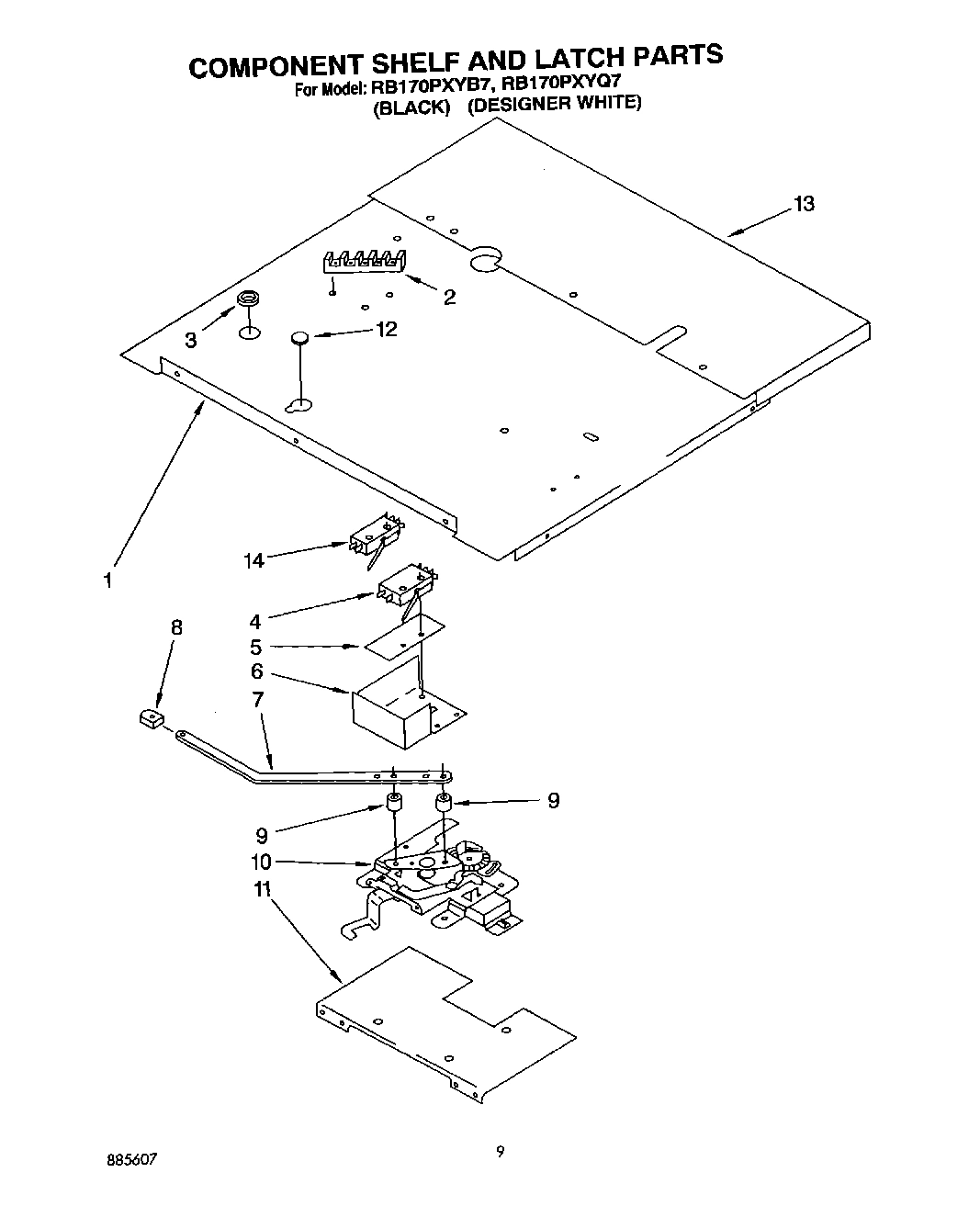 06 - COMPONENT SHELF AND LATCH