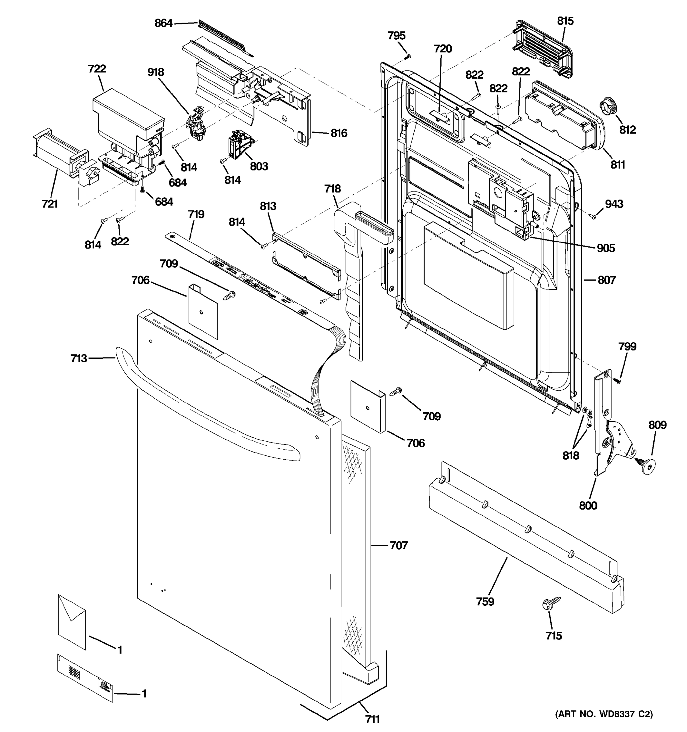 ESCUTCHEON & DOOR ASSEMBLY