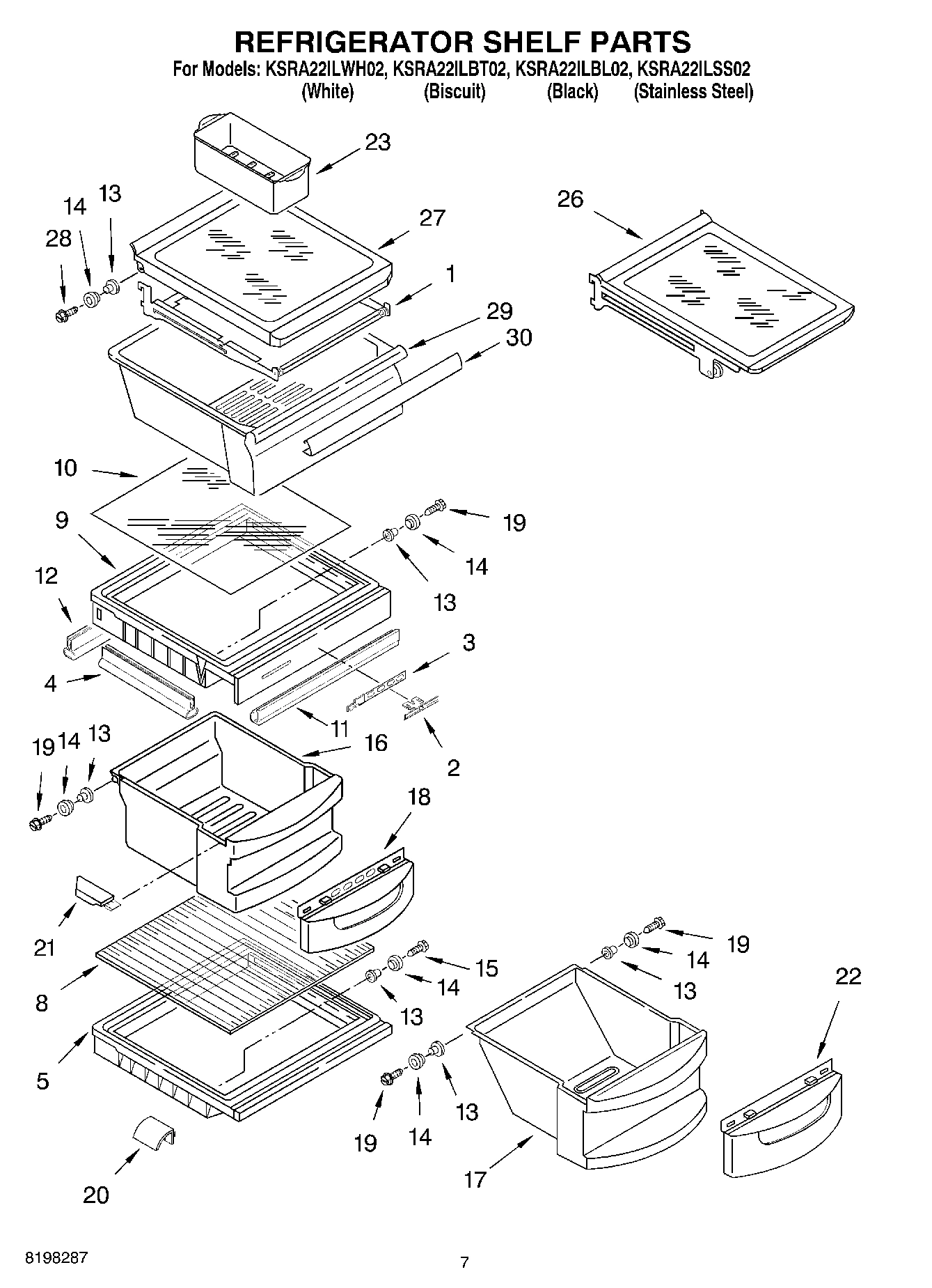 05 - REFRIGERATOR SHELF PARTS