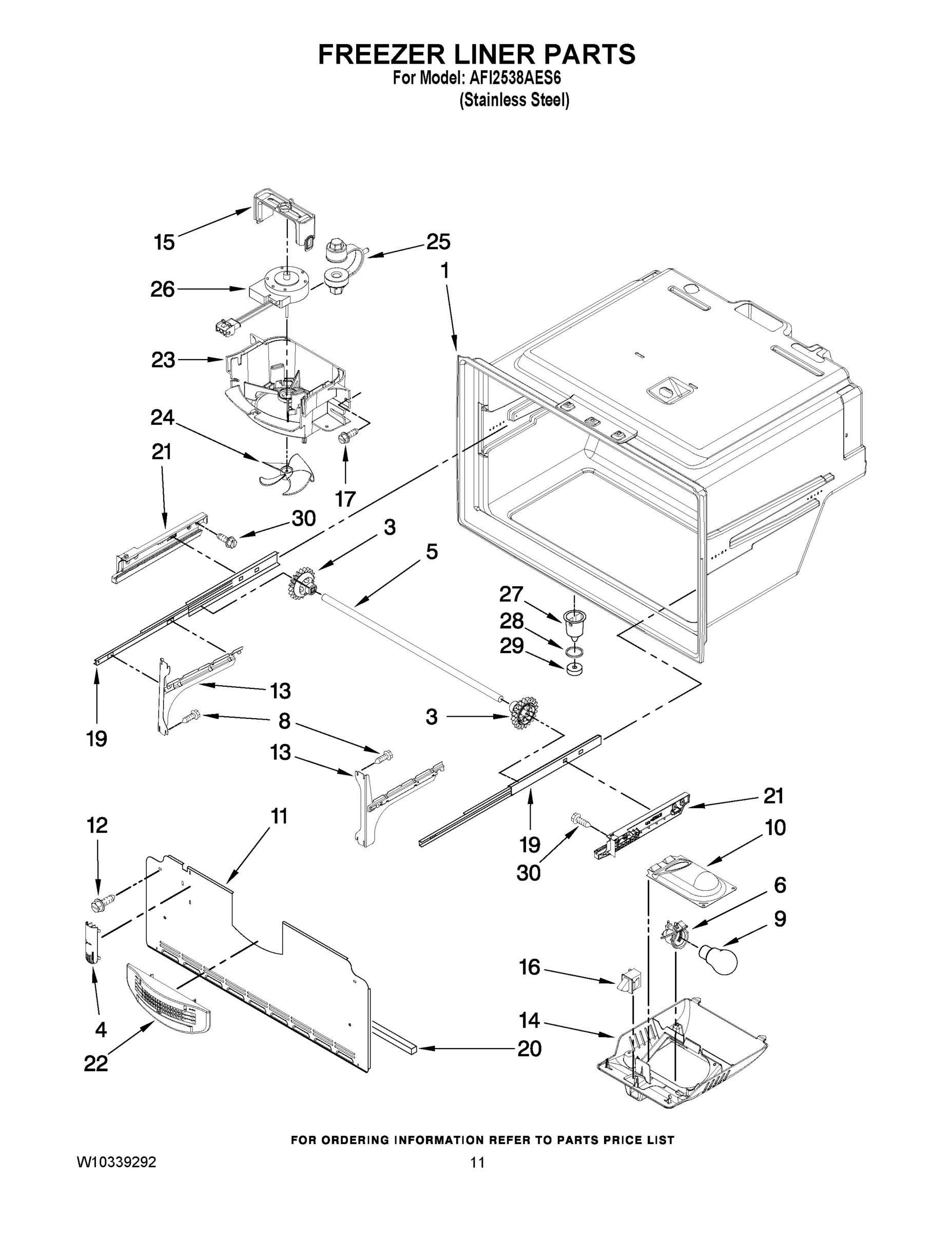 06 - FREEZER LINER PARTS
